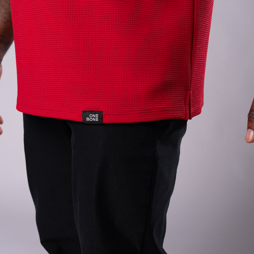Split Hem Bullet Tee - Red