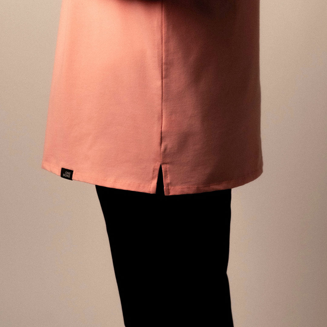 Split Hem Cotton 95/5 - Peaches n Cream