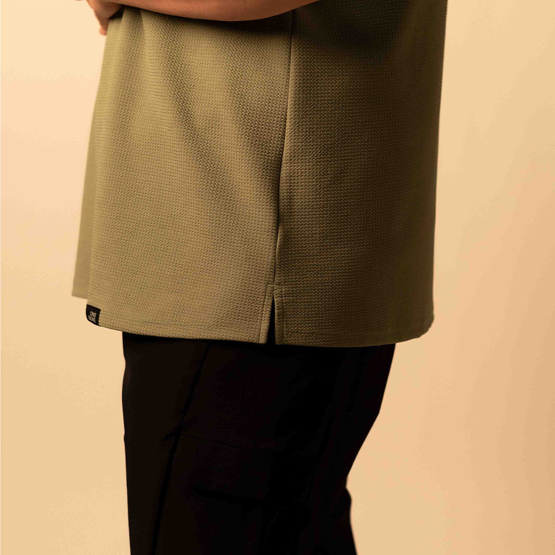 Split Hem Bullet Tee - Eucalyptus