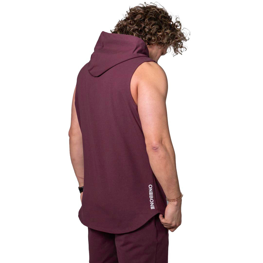 Sam - Cut-off Hoodie - Grape