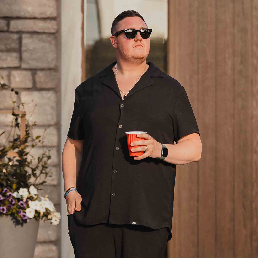 model-specs: Adam is 6'3 | 285 lbs | size 1