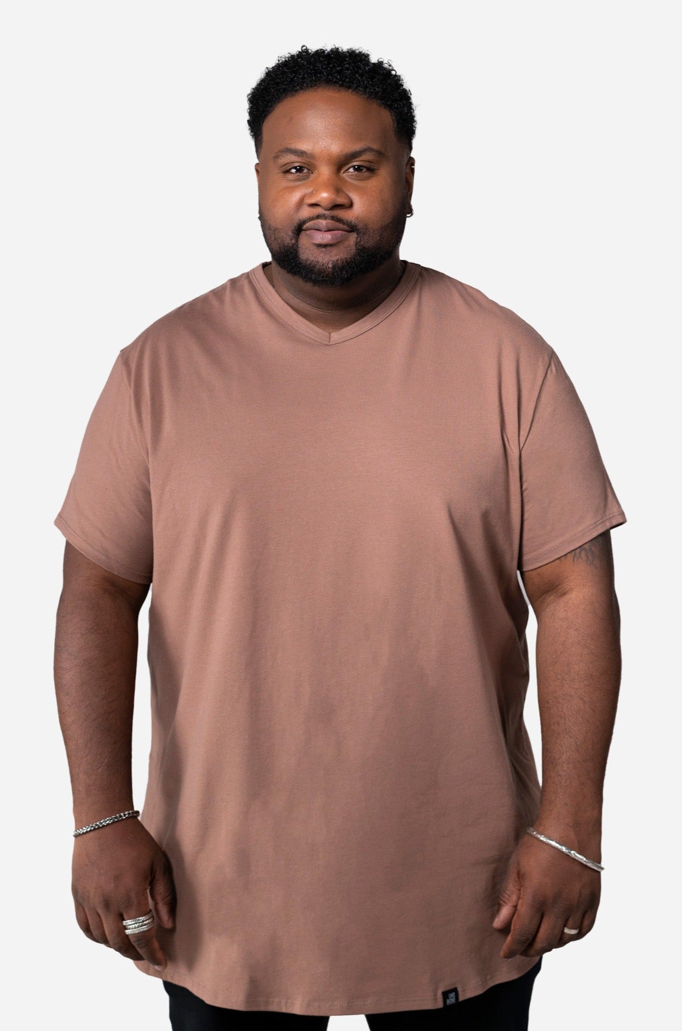 model-specs: Tristan is 5’8" | 270 lbs | size 2
