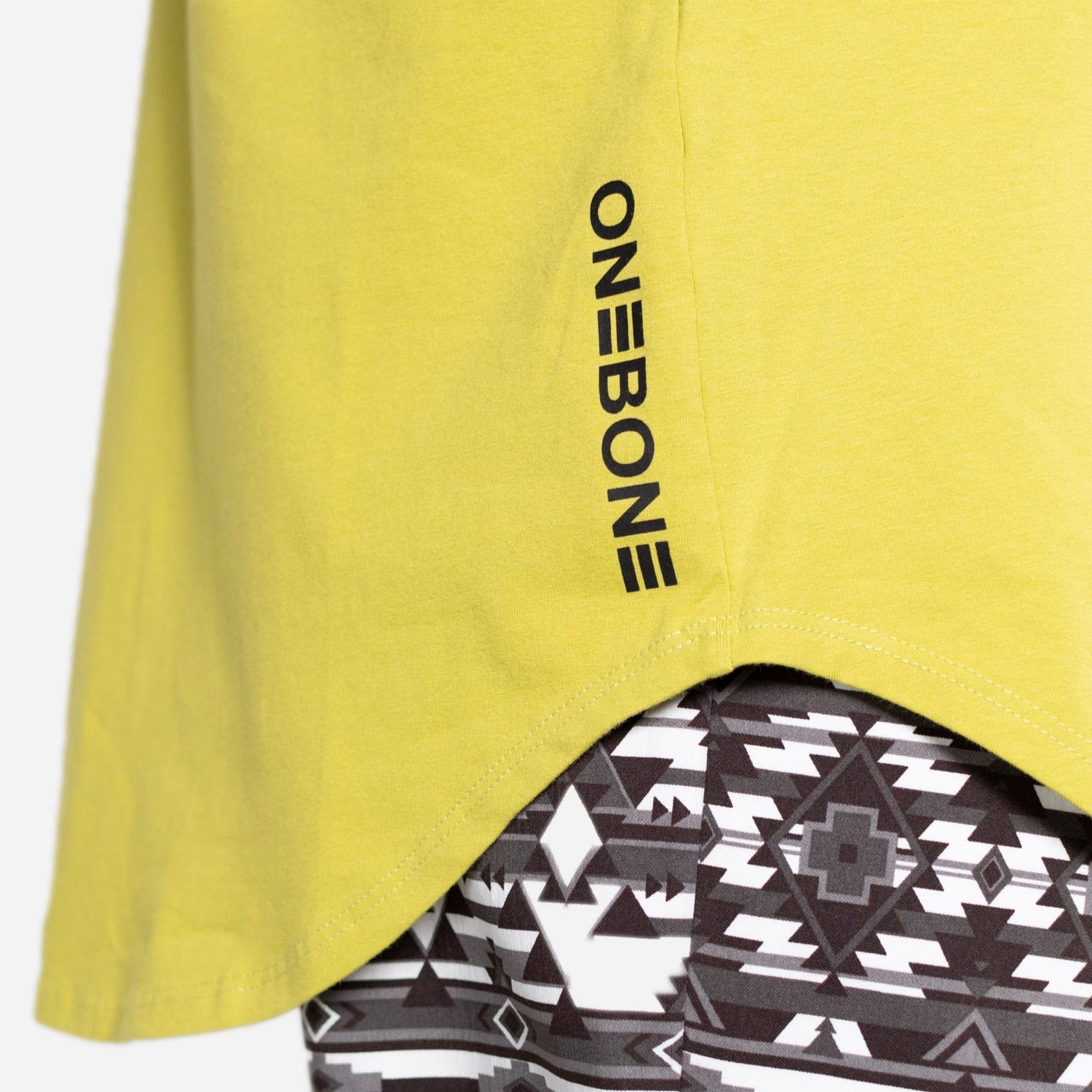 T-shirt à ourlet en U ONE BONE - Citron vert