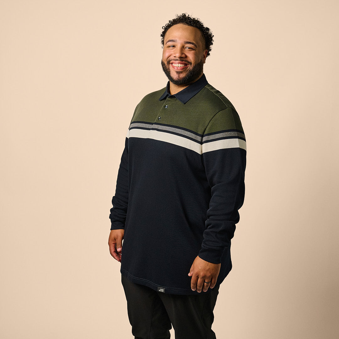 model-specs: Tyler is 6'1" | 300 lbs | Size 1