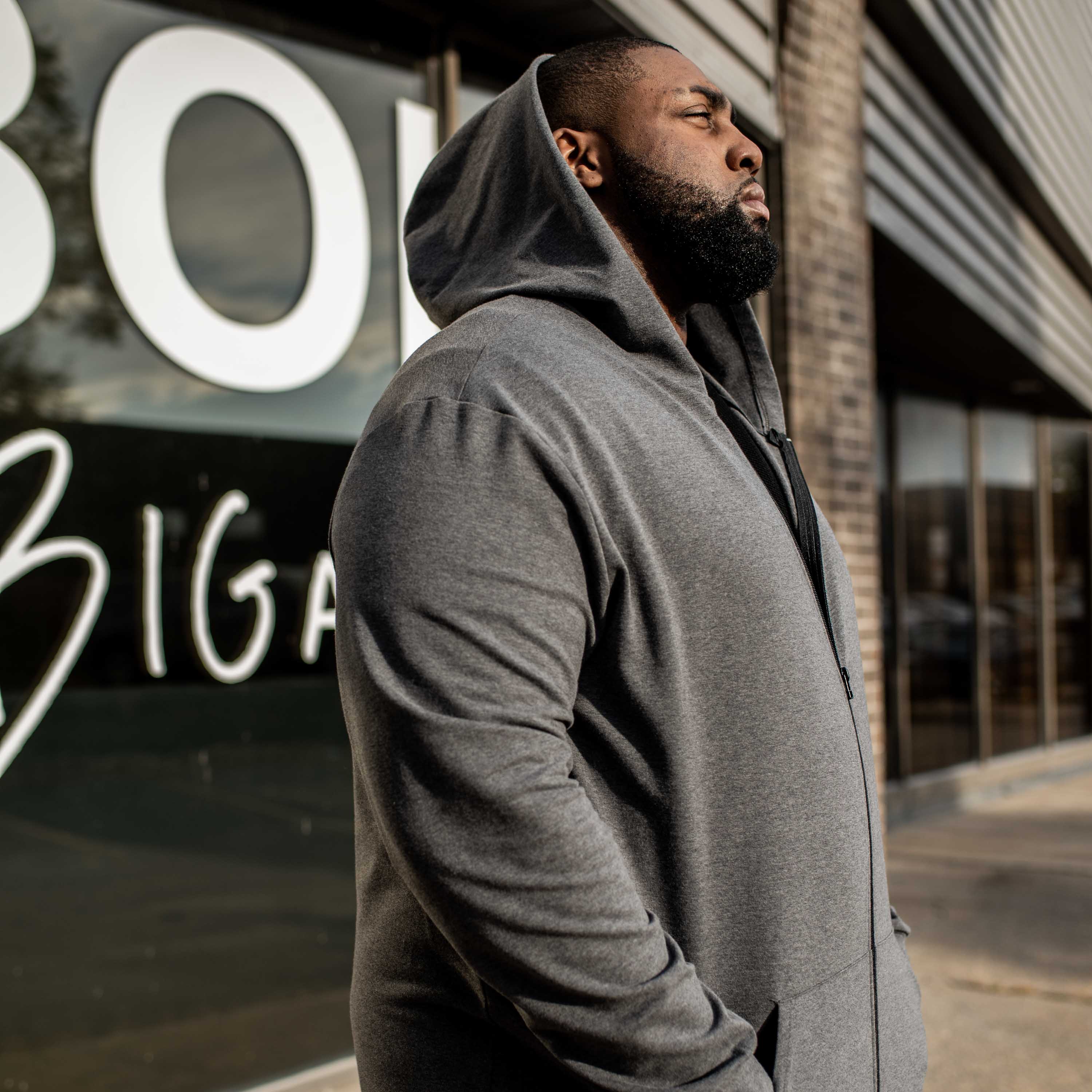 Vic Zip-Up Hoodie - Grey