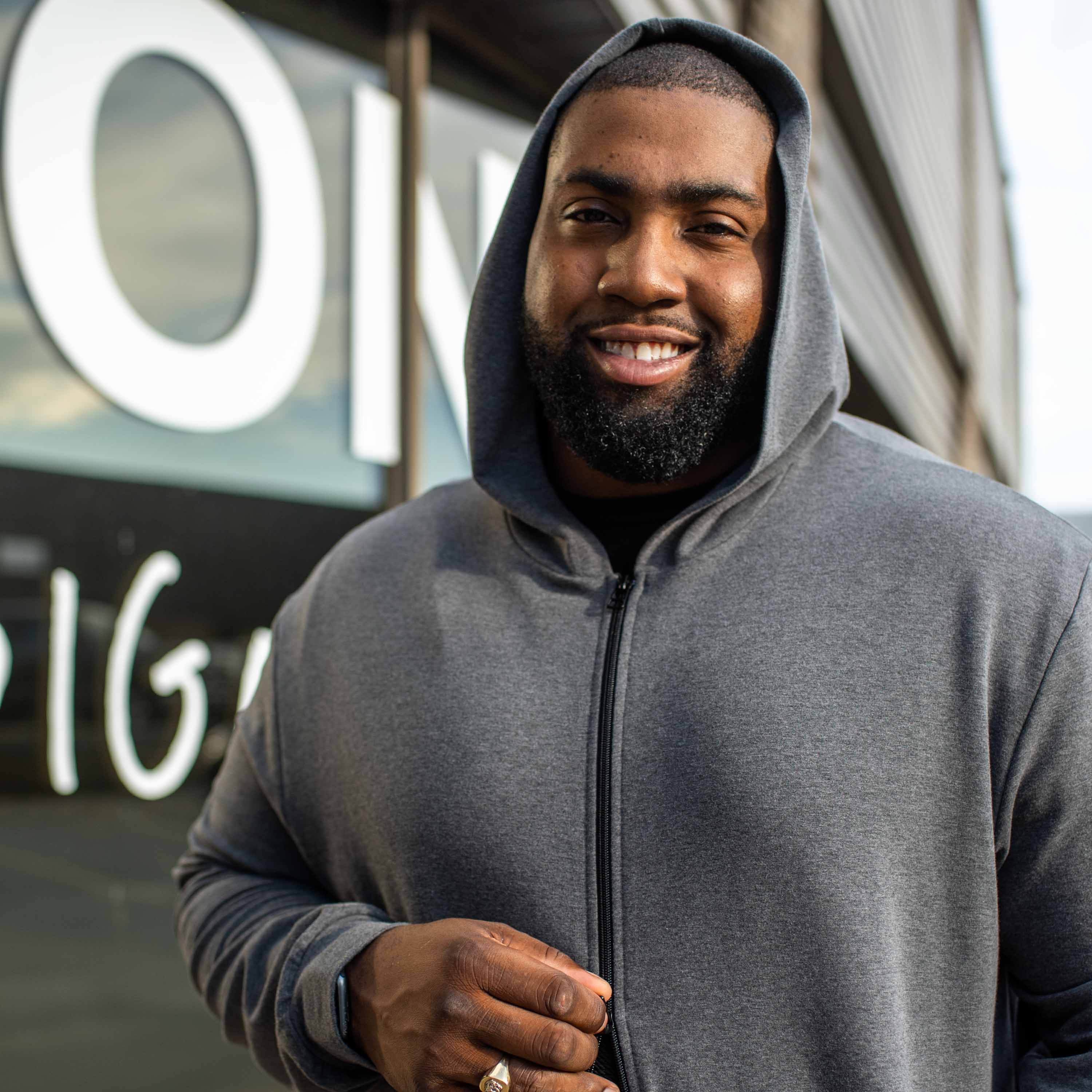 Vic Zip-Up Hoodie - Grey