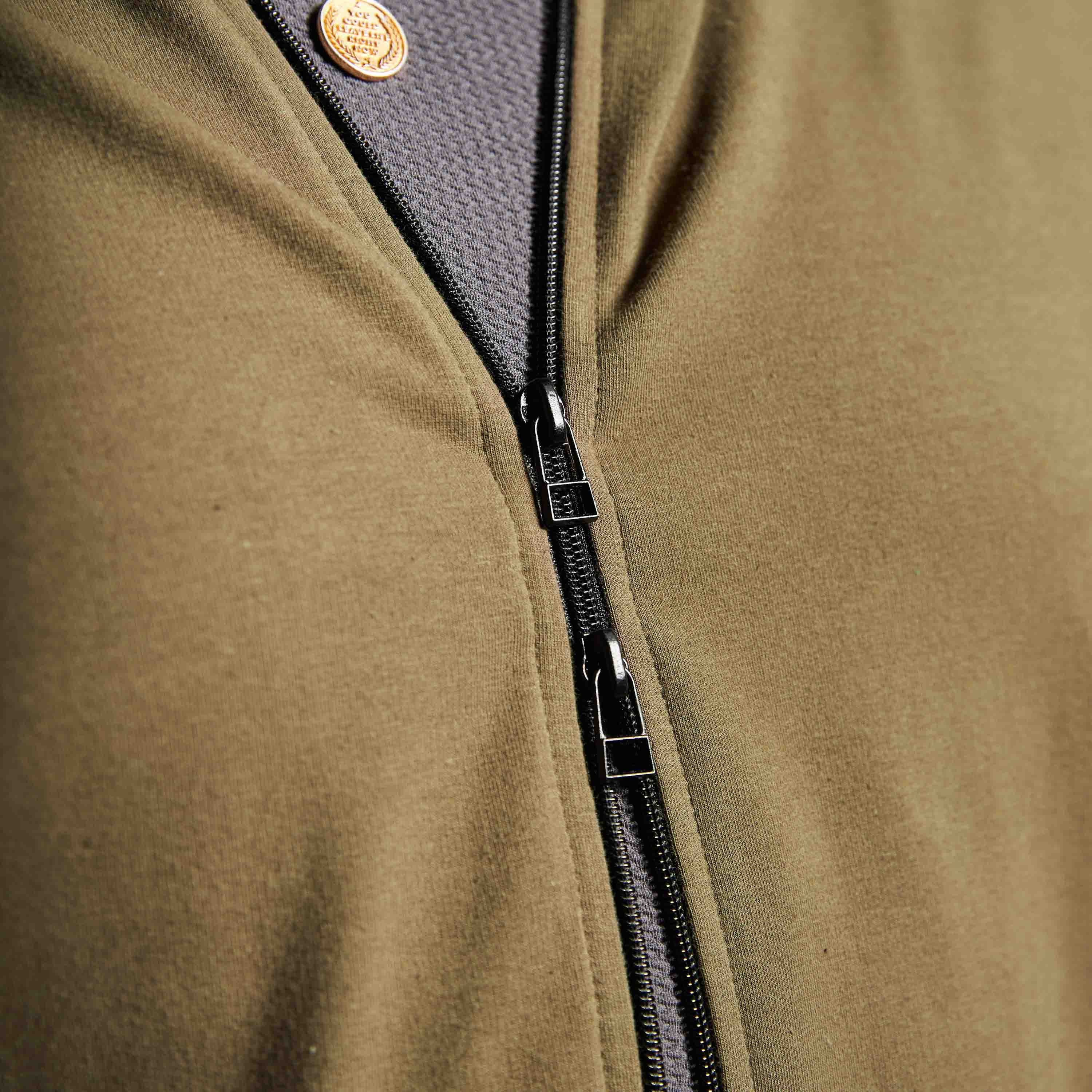 Sweat-shirt à capuchon et à fermeture éclair Vic - Vert Lierre