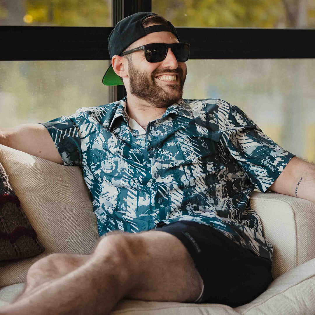 Hybrid Button Up - Glitch Camo