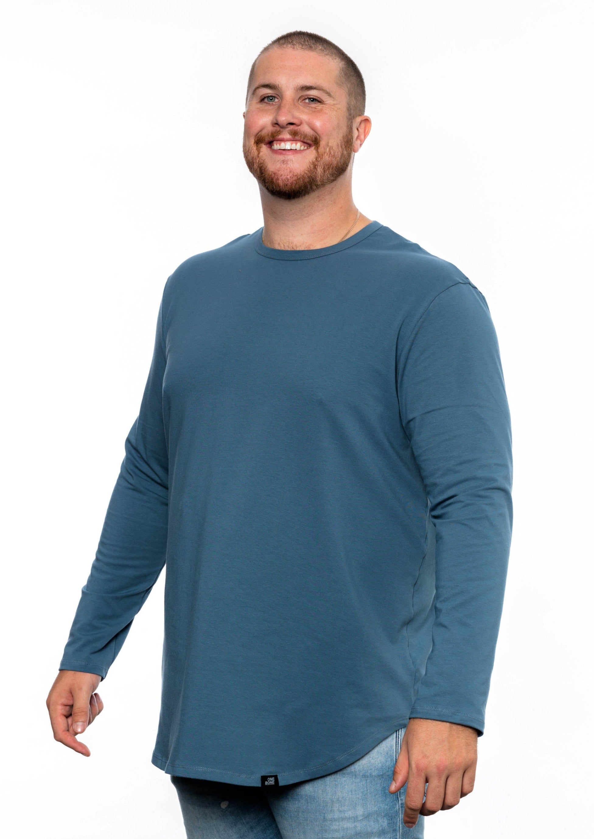 L/S Scoop - Slate Blue