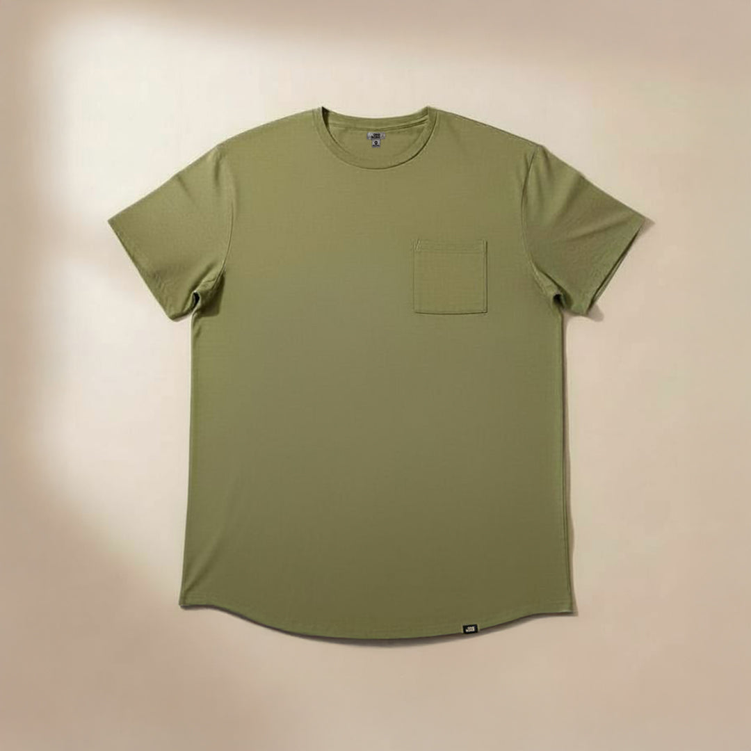 T-shirt à poche - Vert Désert