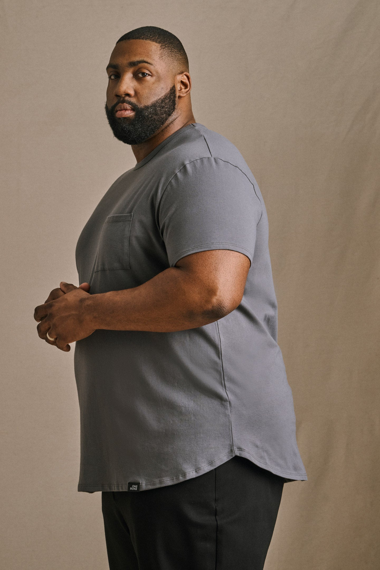 Pocket - Midnight Grey | Mens Pocket Tee