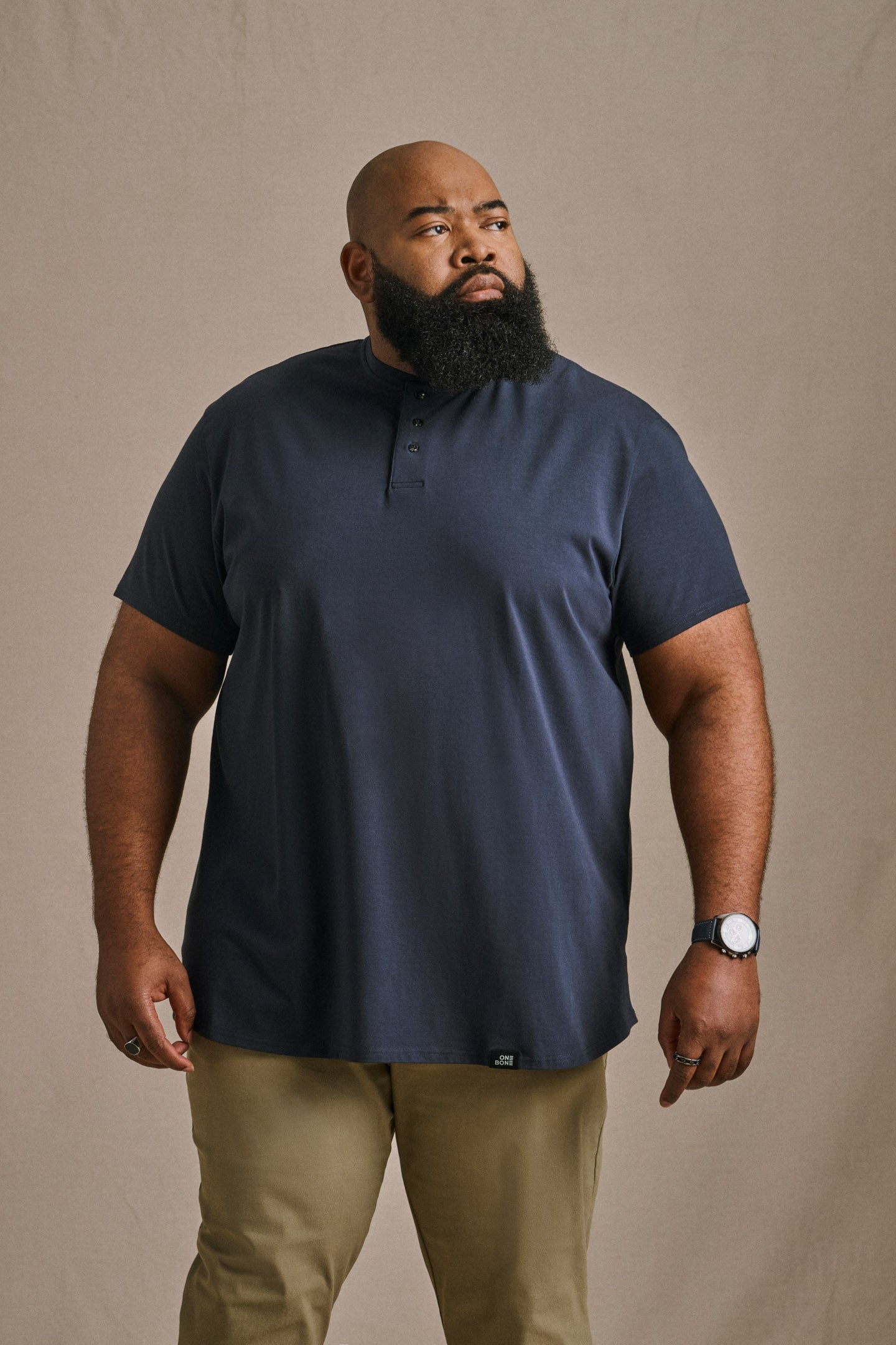Henley Tee - Navy | Henley Shirts Mens | One Bone Brand – ONE BONE