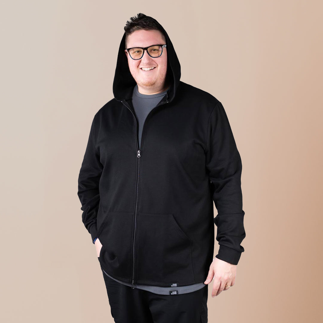 Vic Zip-Up Hoodie - Black