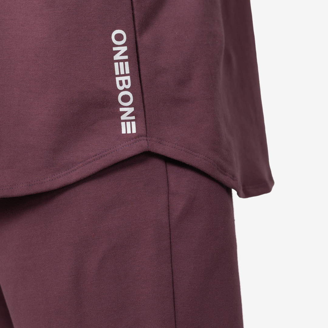 Sam - Cut-off Hoodie - Grape