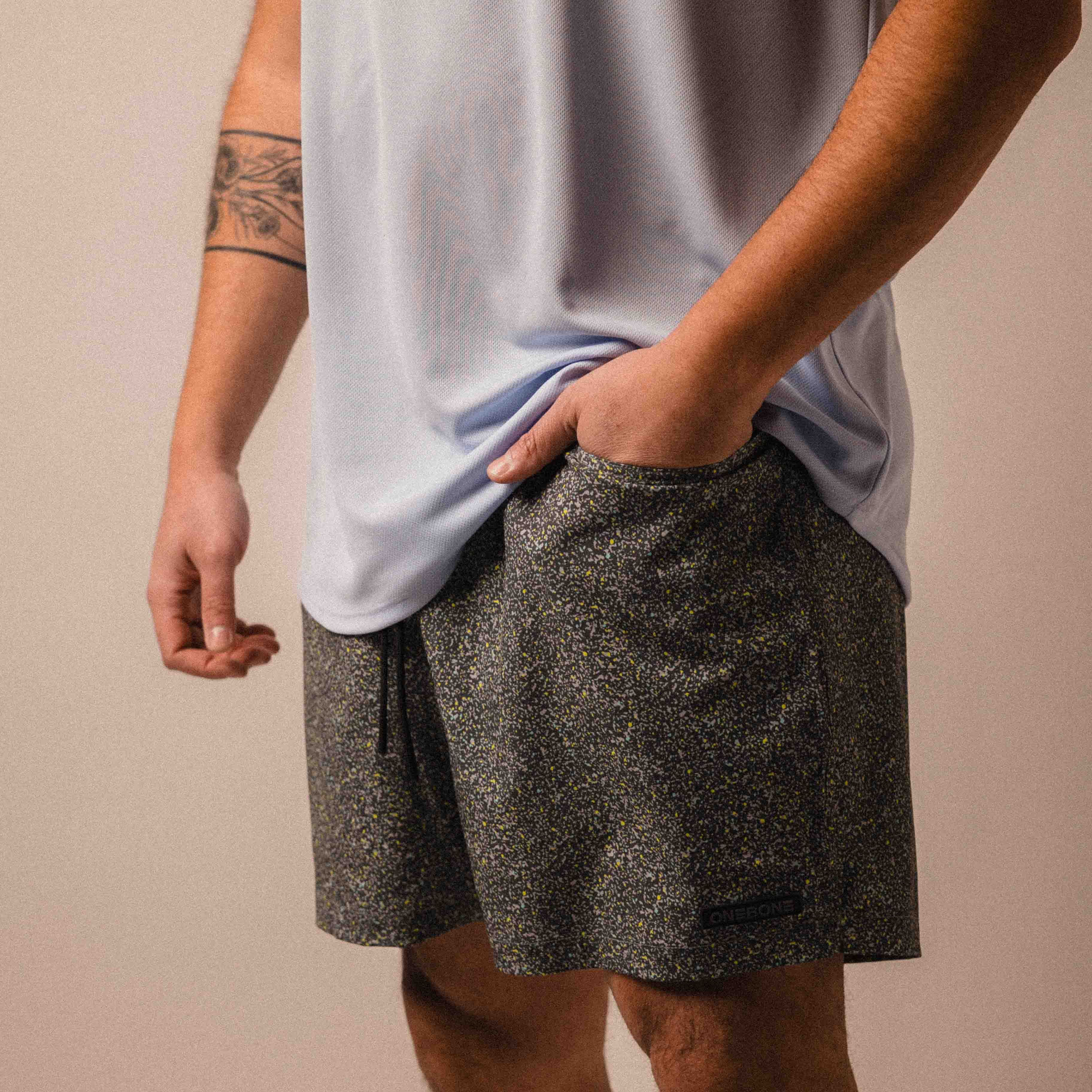 Short de bain hybride - Doublure noir/rose