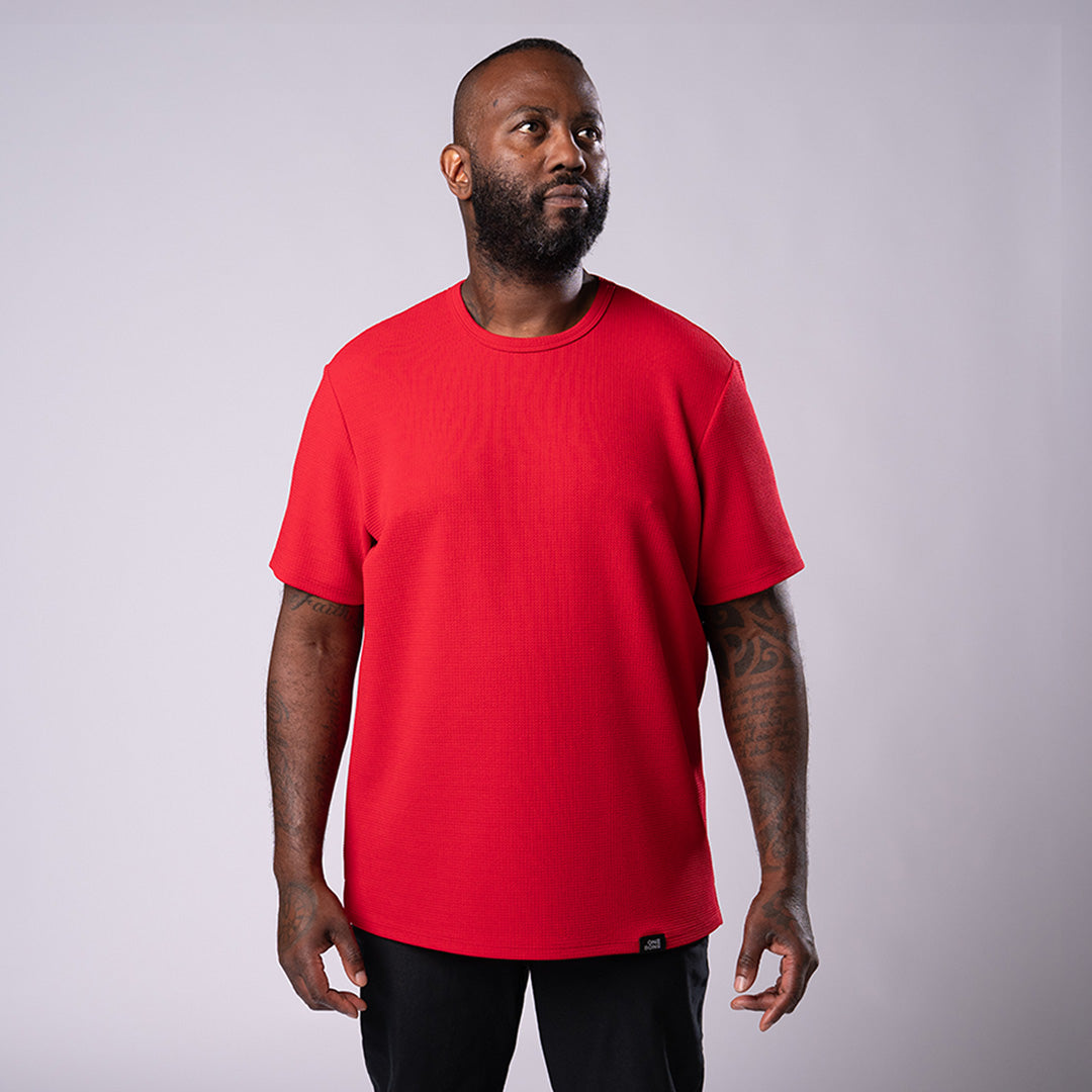 Split Hem Bullet Tee - Red