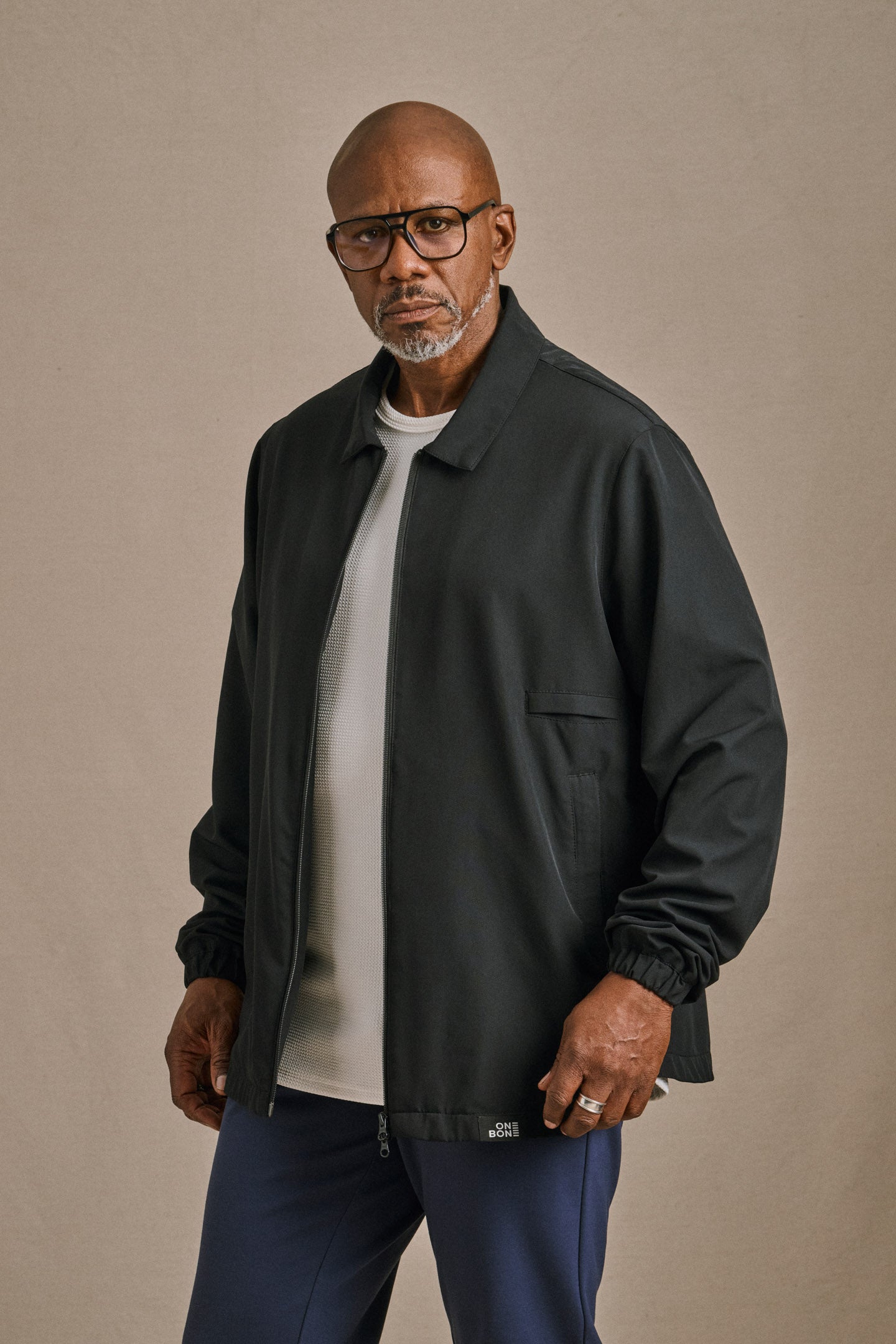 Full Zip Lightweight Coaches Jacket - Black