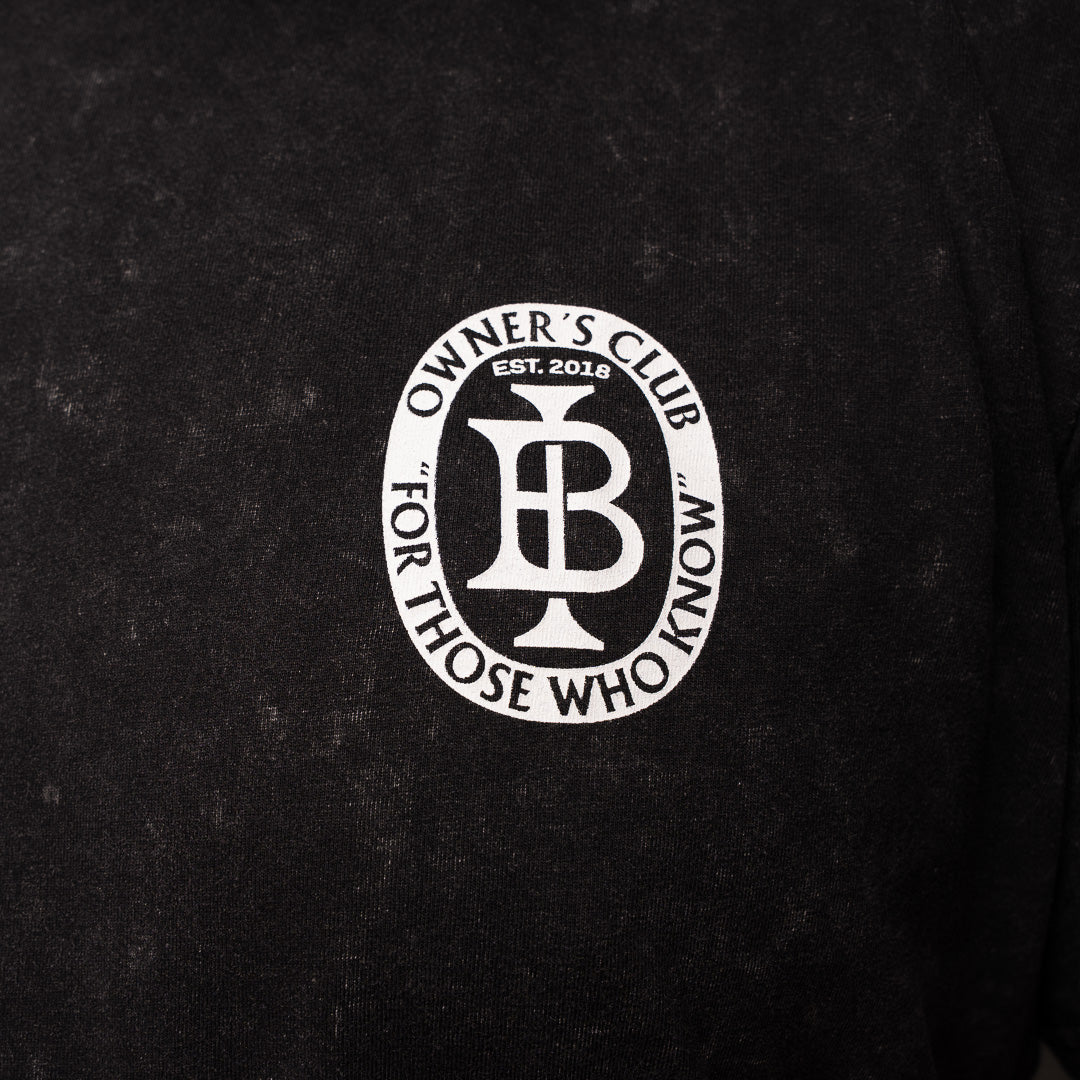 OFF FIELD Stone Wash Tee - Black Marble