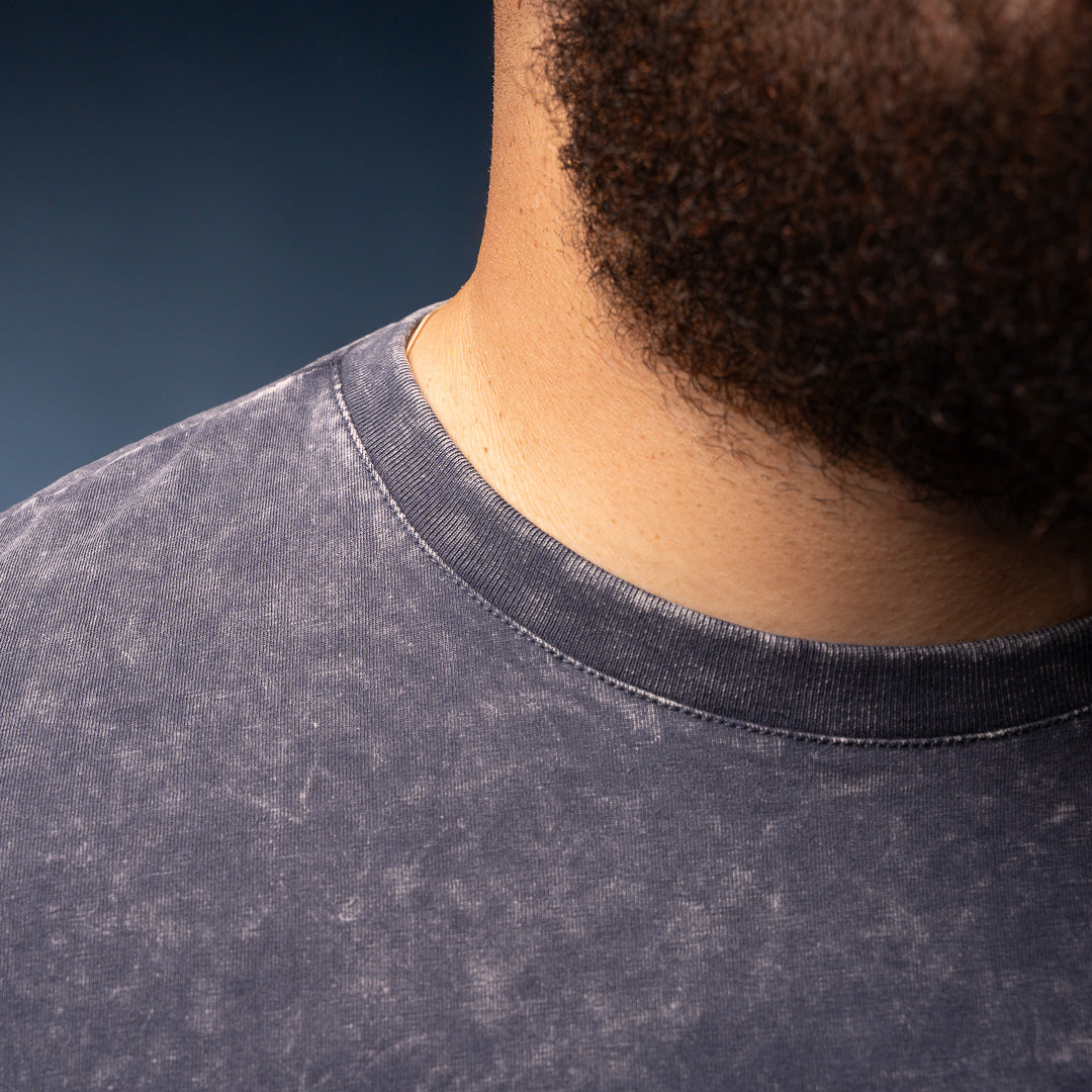 OFF FIELD Stone Wash Tee - Navy Marble
