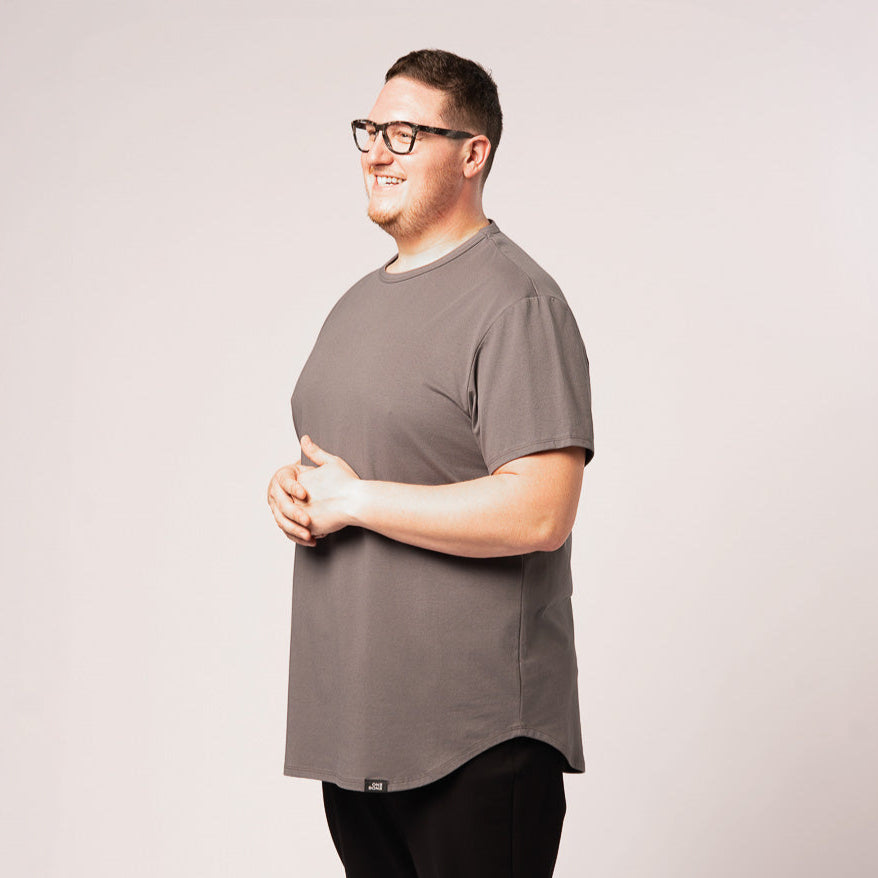model-specs: Adam is 6'3" | 285 lbs | Size 1