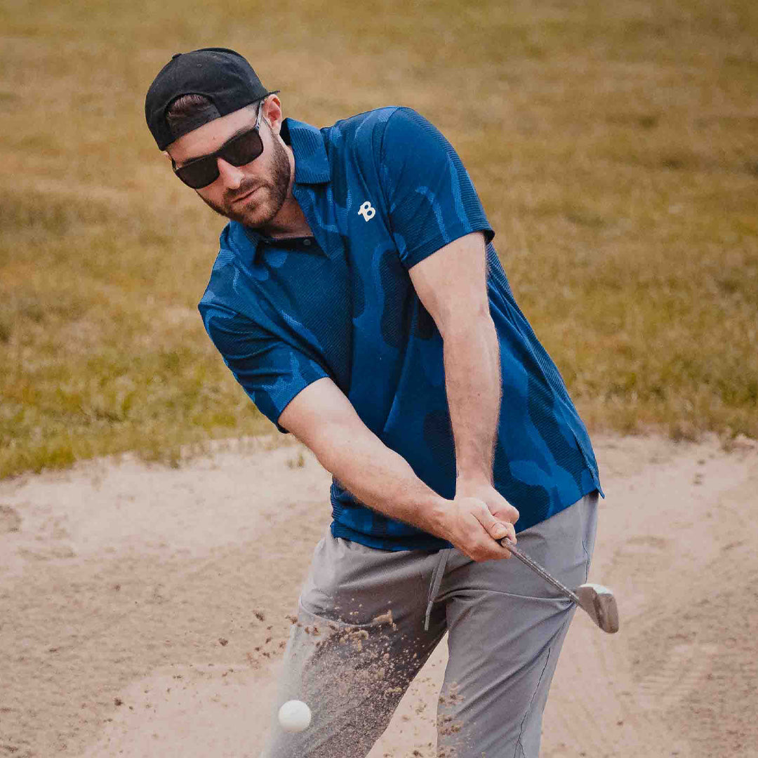 Polo athlétique Bleu royal Polos de golf pour hommes Une