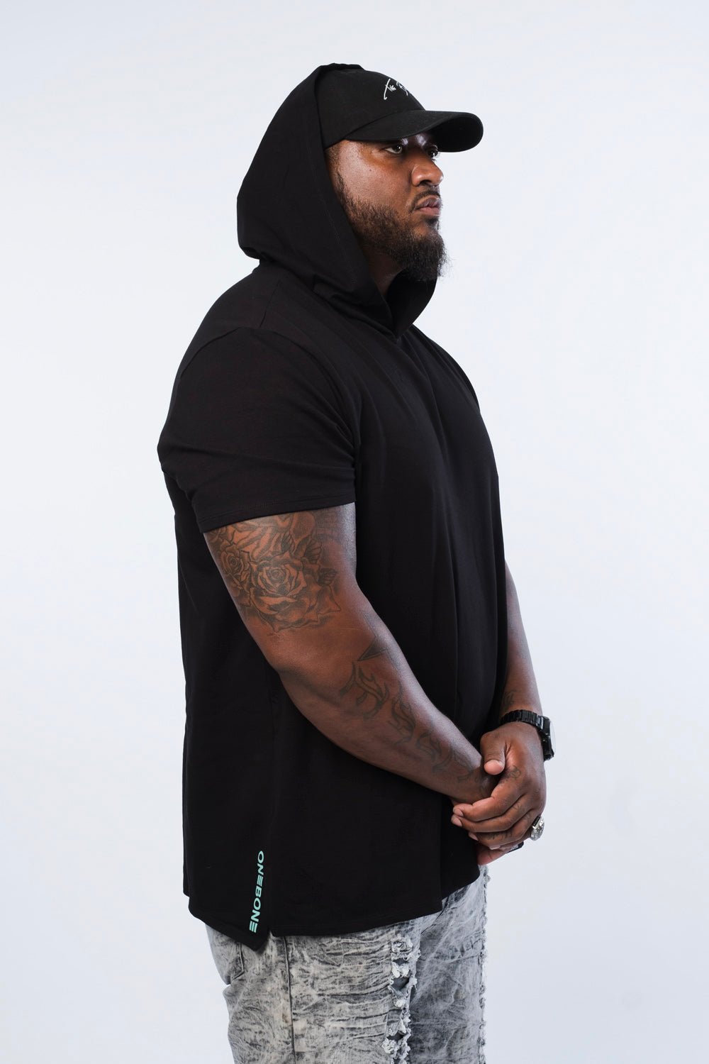 Black short 2024 sleeve hoodie