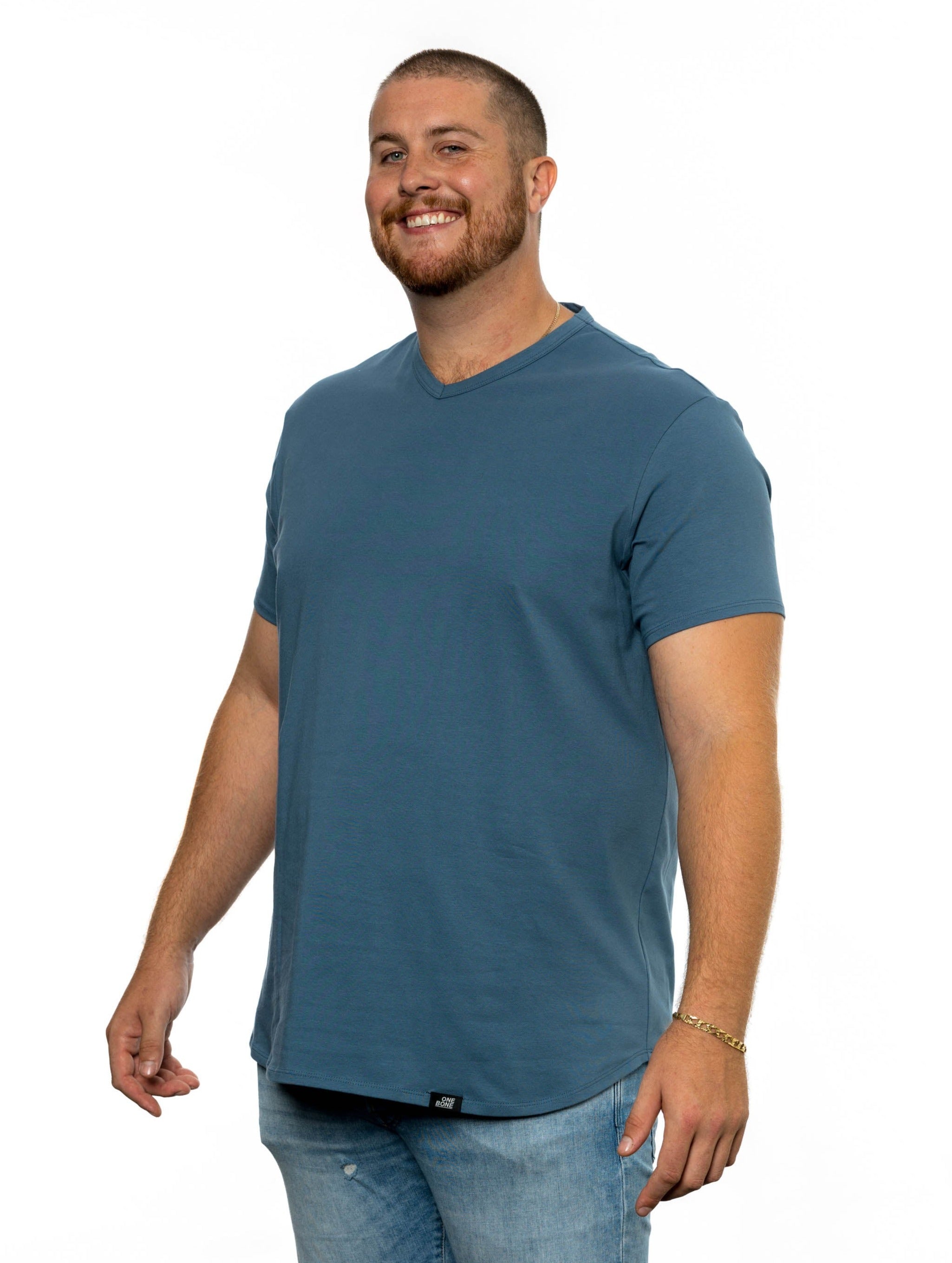 V-Neck - Slate Blue