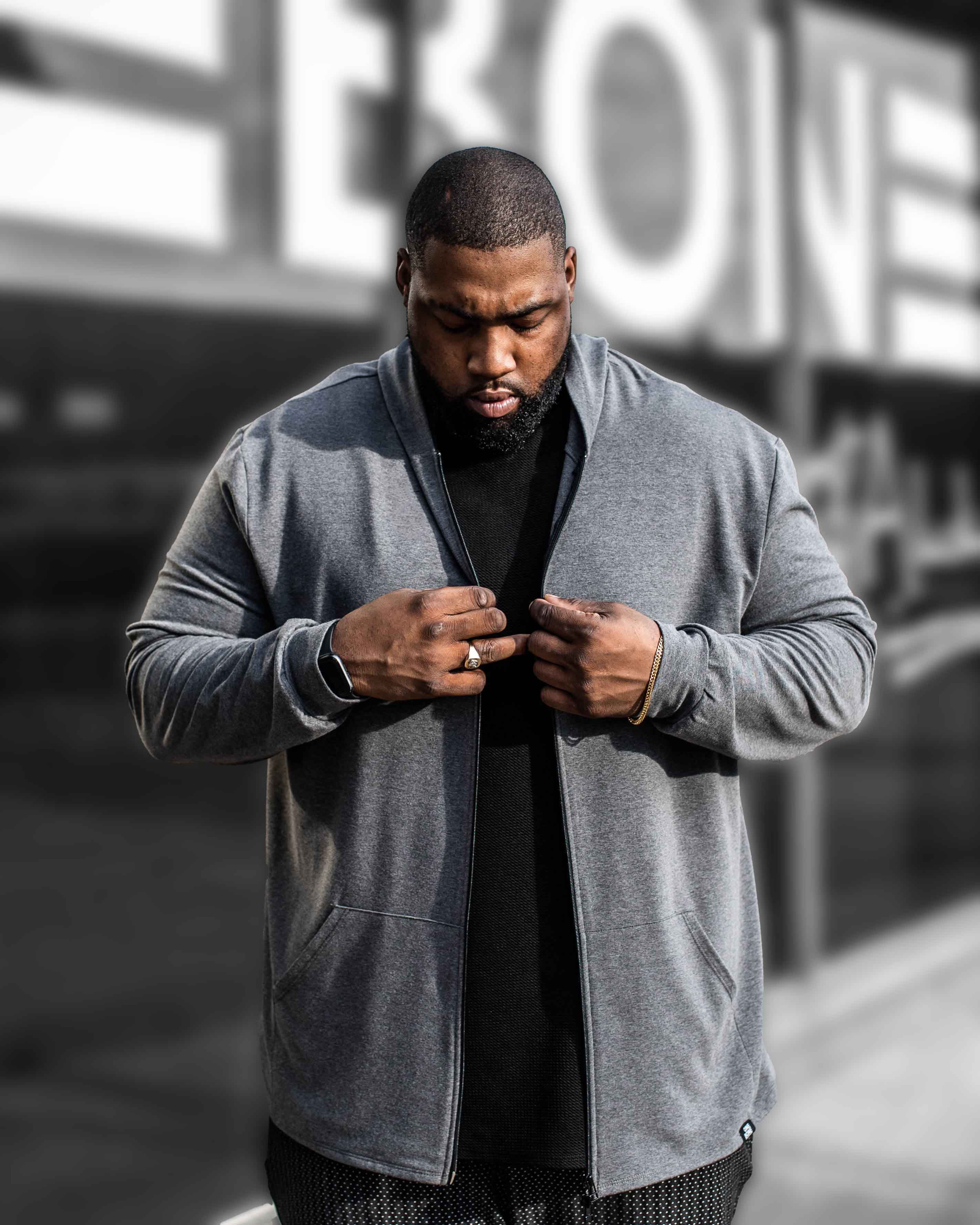 Vic Zip-Up Hoodie - Grey