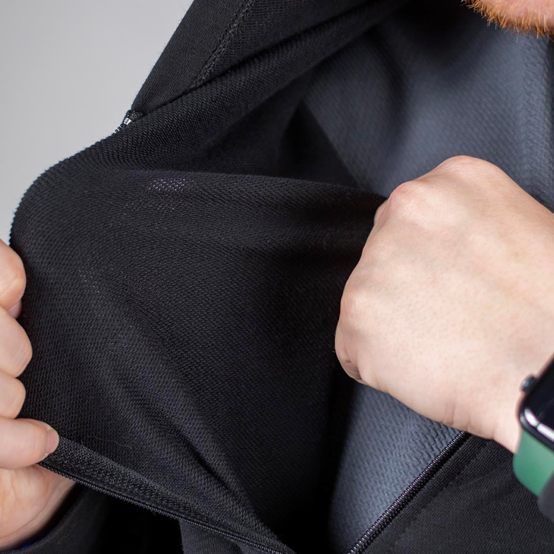 Vic Zip-Up Hoodie - Black