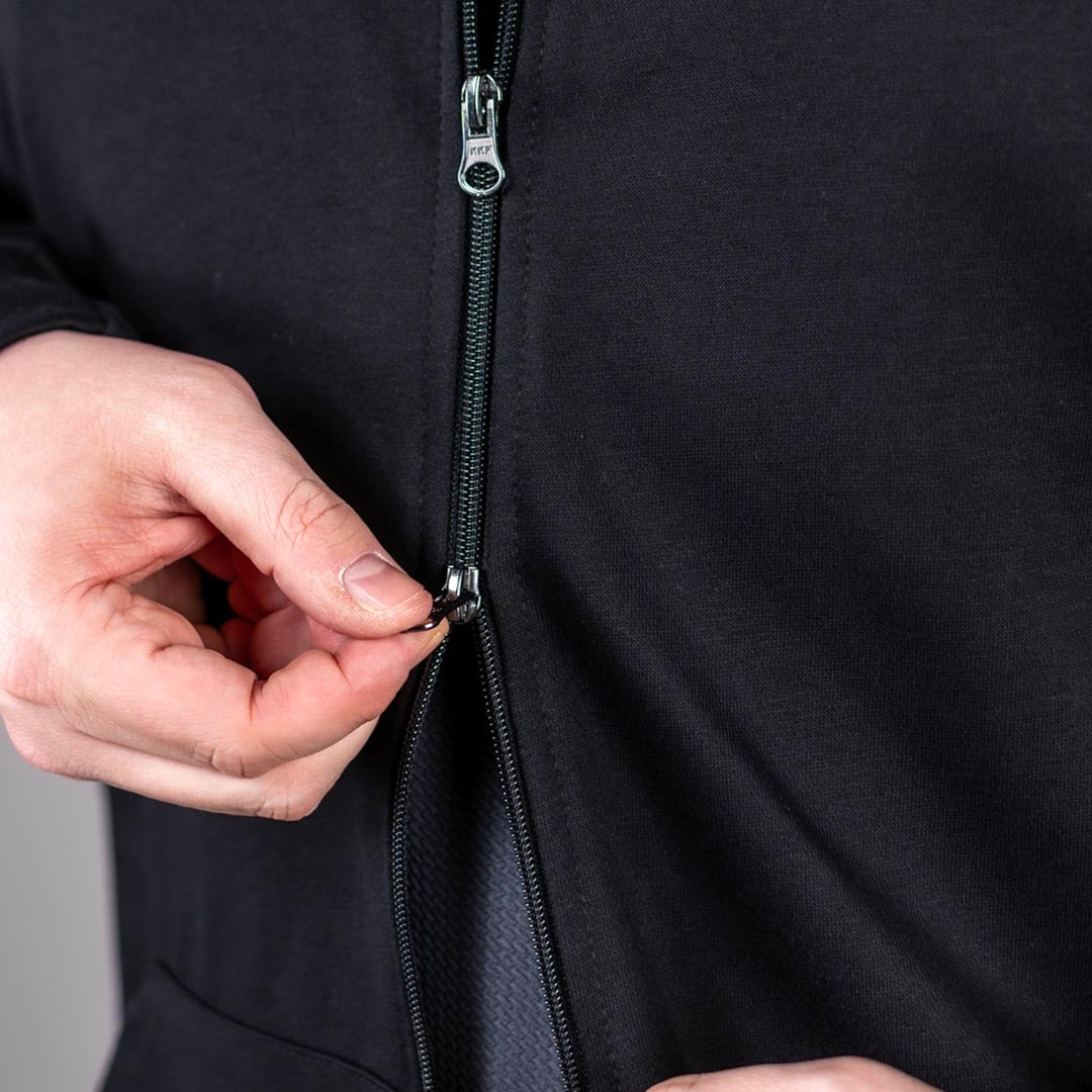 Vic Zip-Up Hoodie - Black
