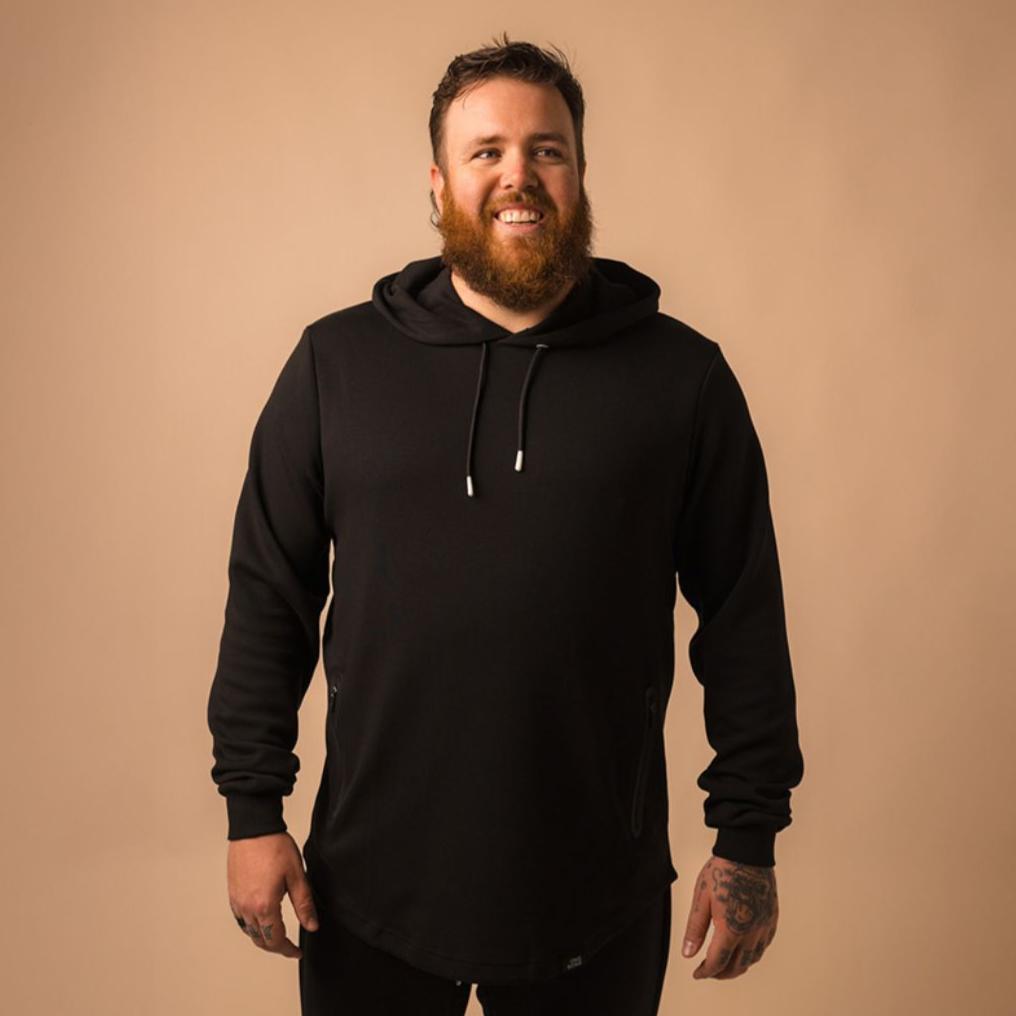 Tech Hoodie Black Mens Hoodie One Bone Brand - Main Image