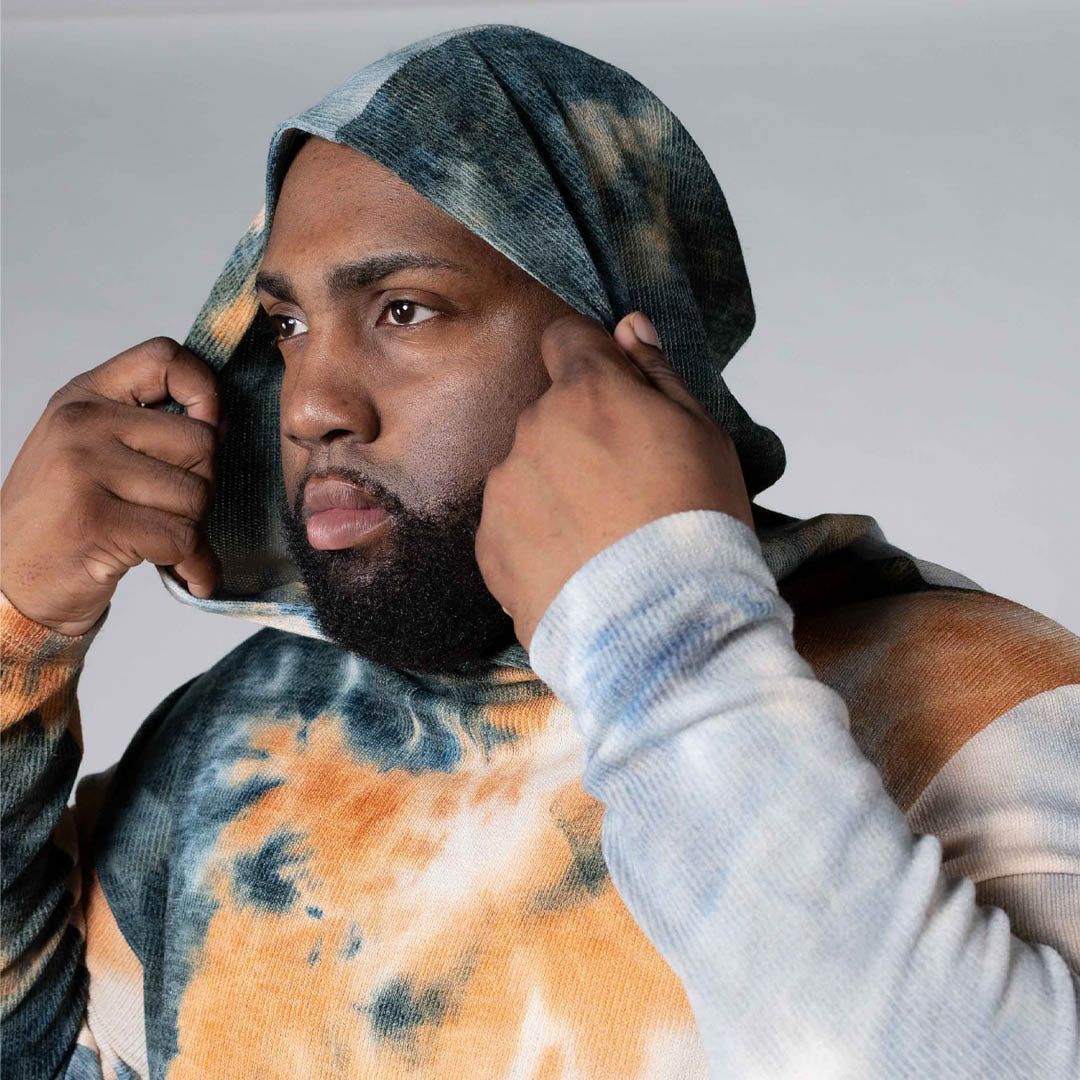 Tie-Dye Hoodie V2 - Orange / Blue