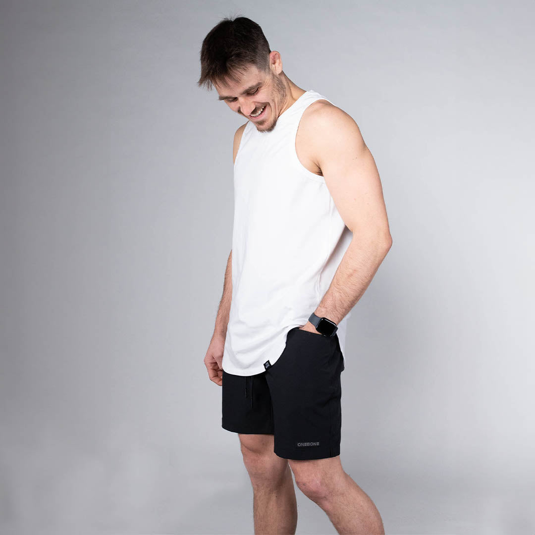 Short de bain hybride - Doublure noir/rose
