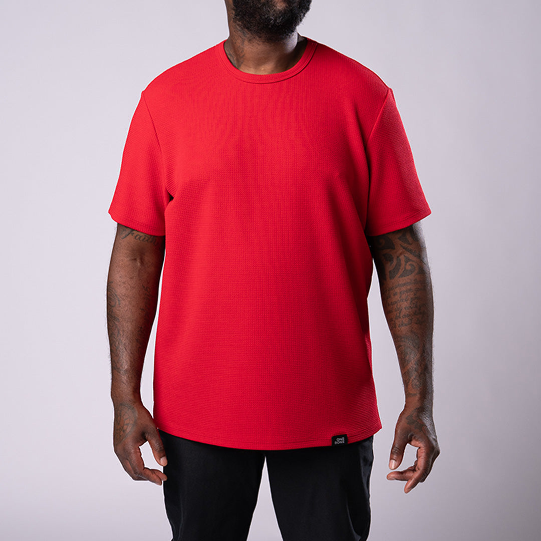 Split Hem Bullet Tee - Red
