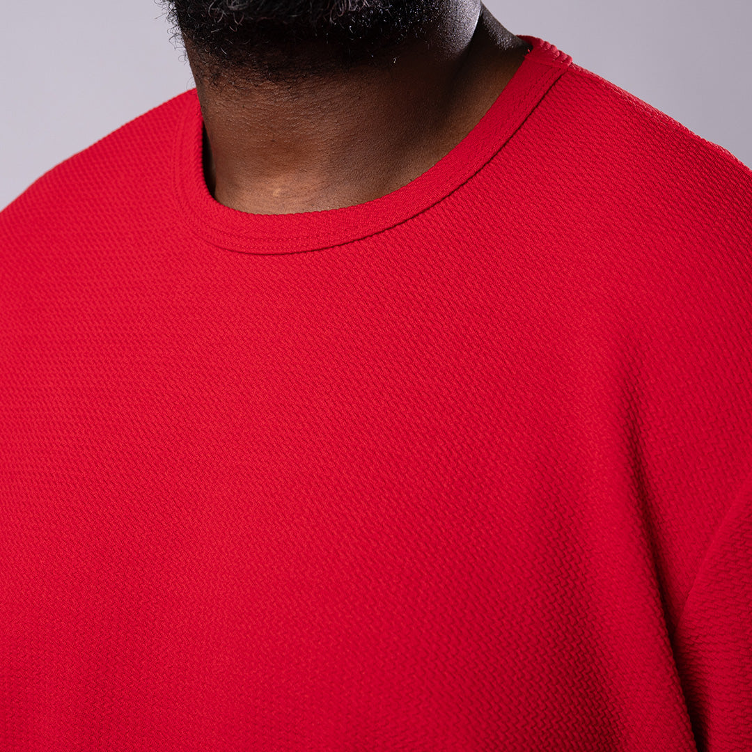 Split Hem Bullet Tee - Red