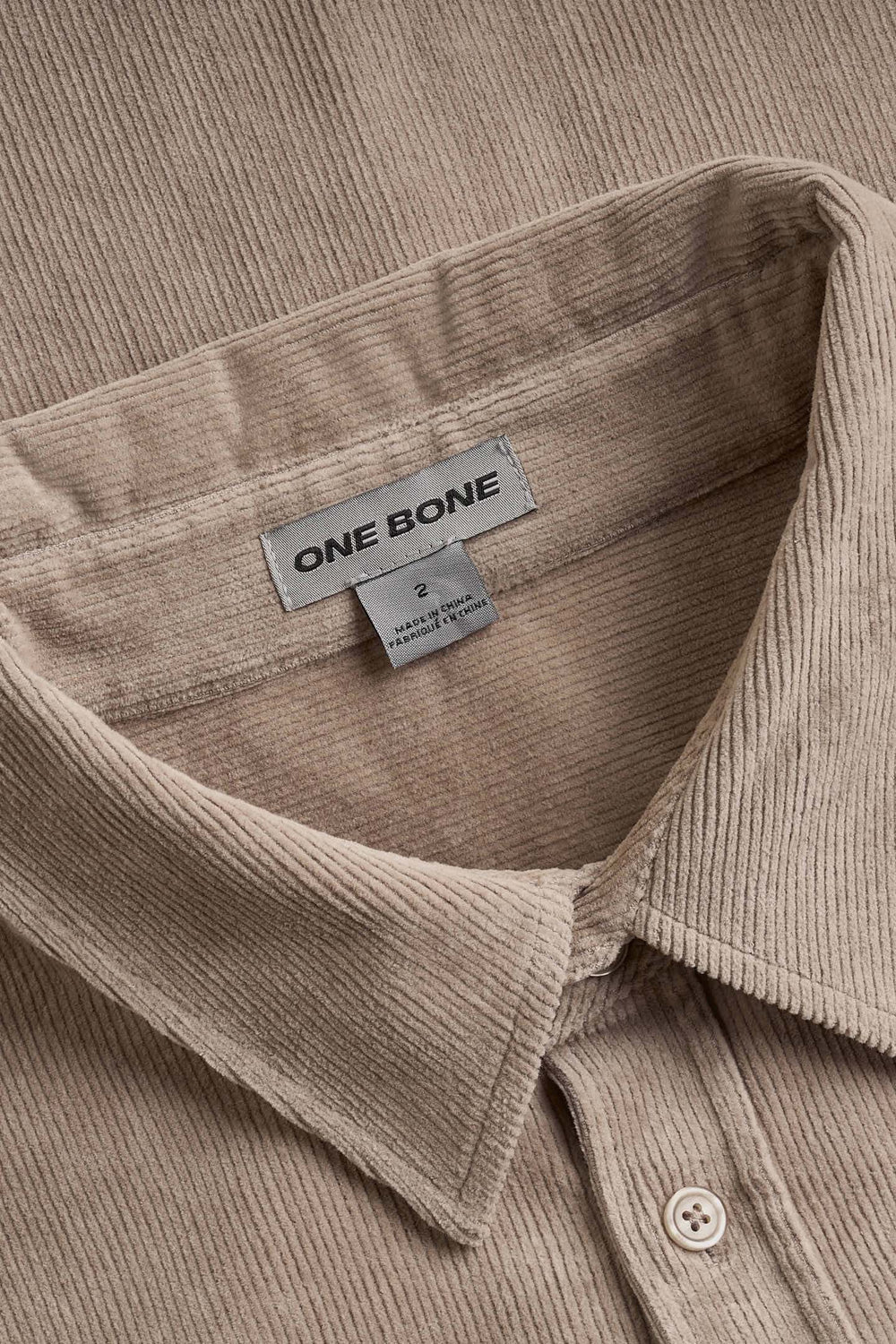 Stretch Corduroy Shirt - Aluminum