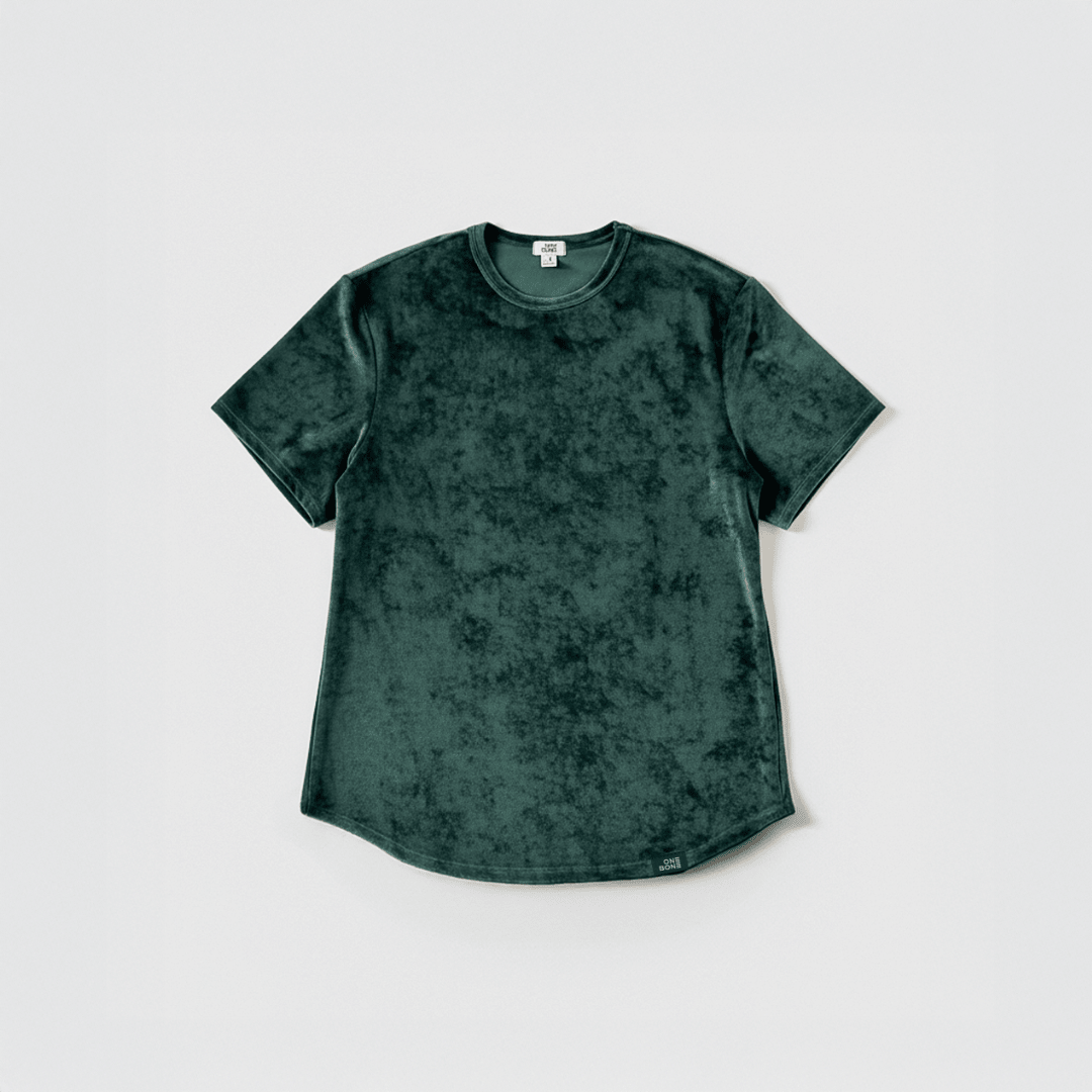 Velour Tee - Emerald Green