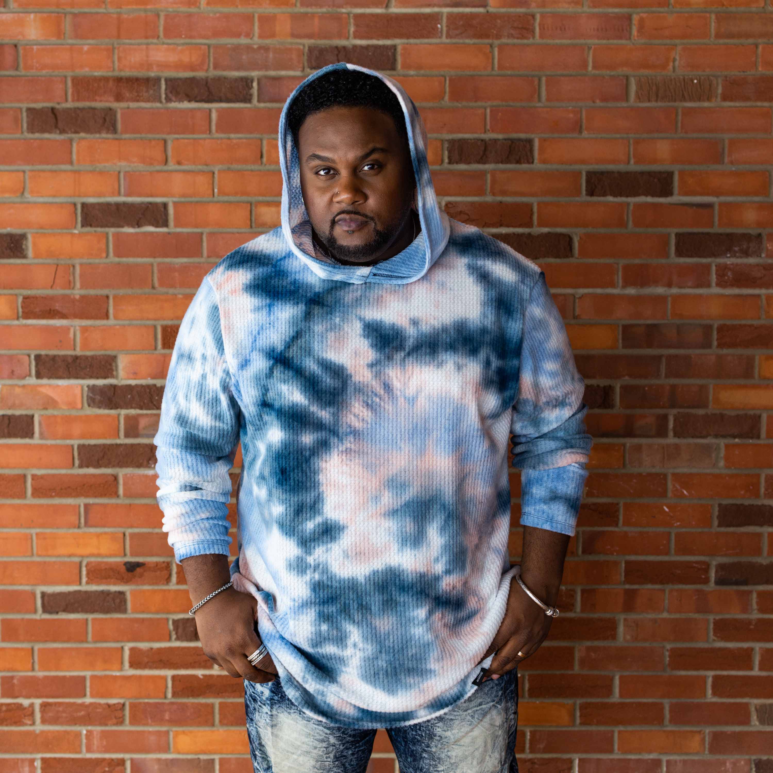 Hoodie tie dye discount blue