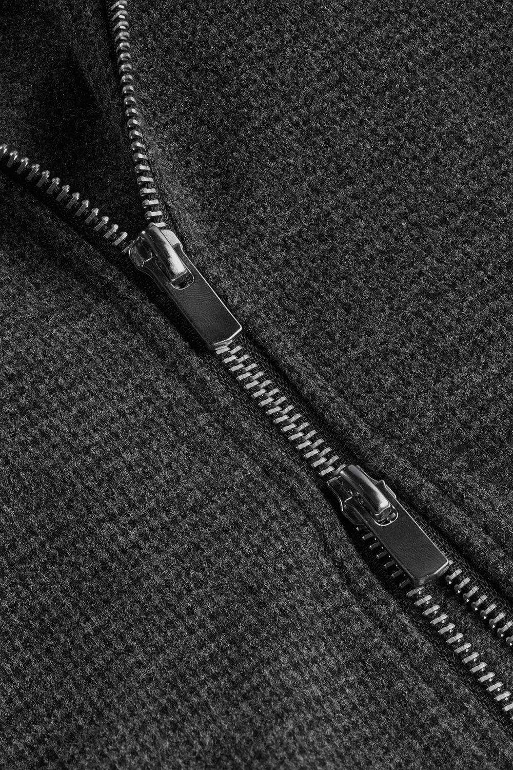 Micro Houndstooth Bomber - Charcoal