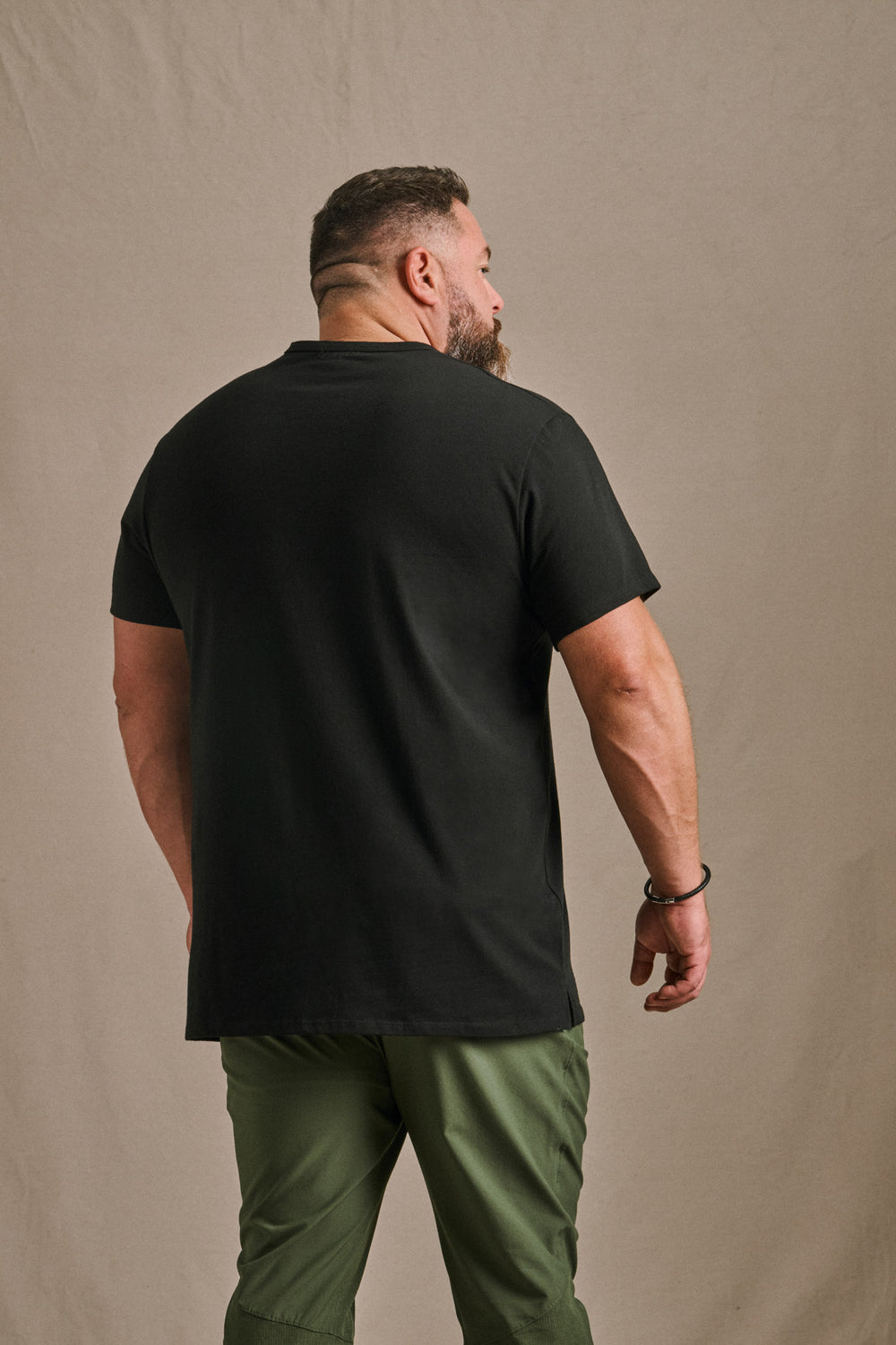 Split Hem Cotton 95/5 - Black