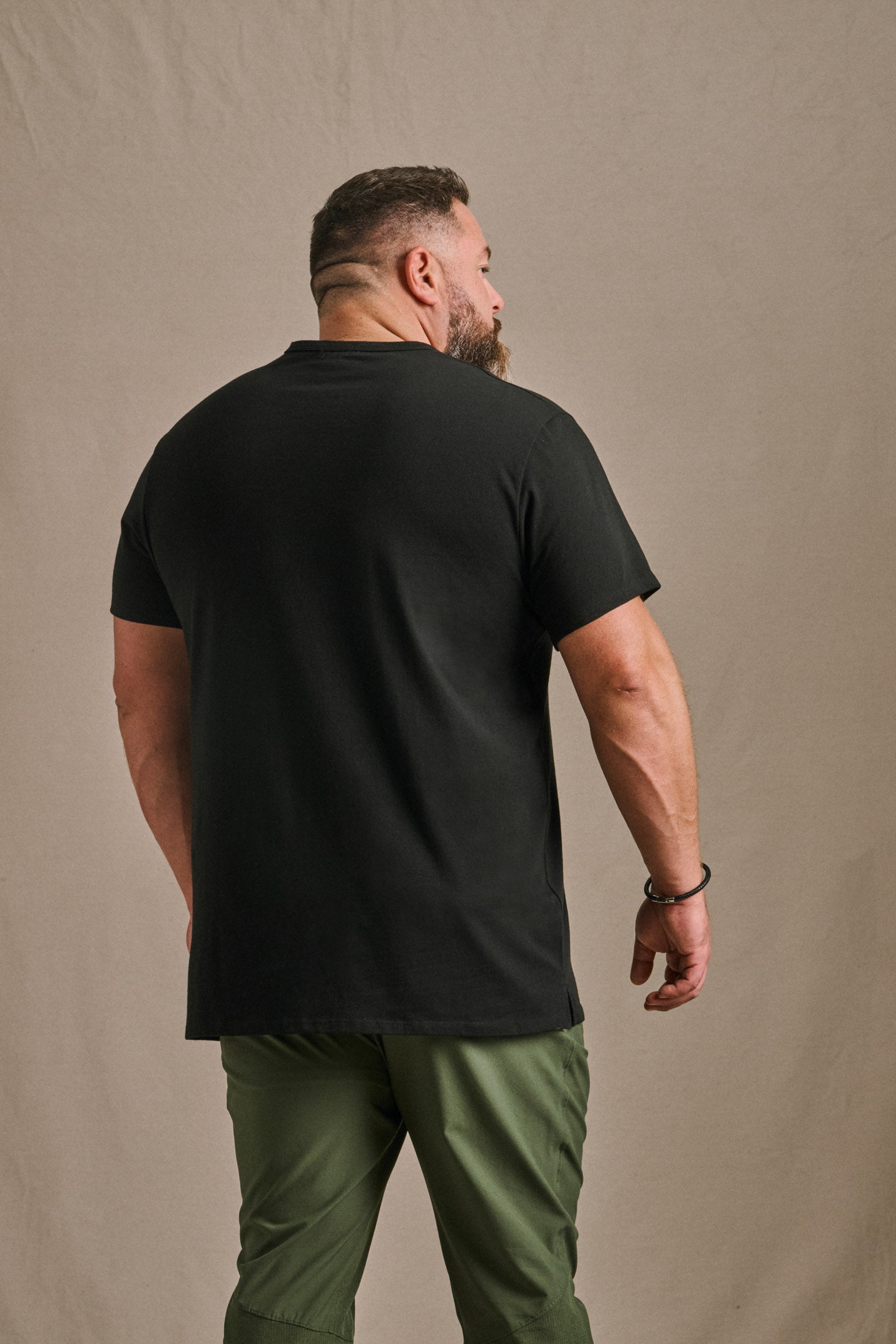 Split Hem Cotton 95/5 - Black