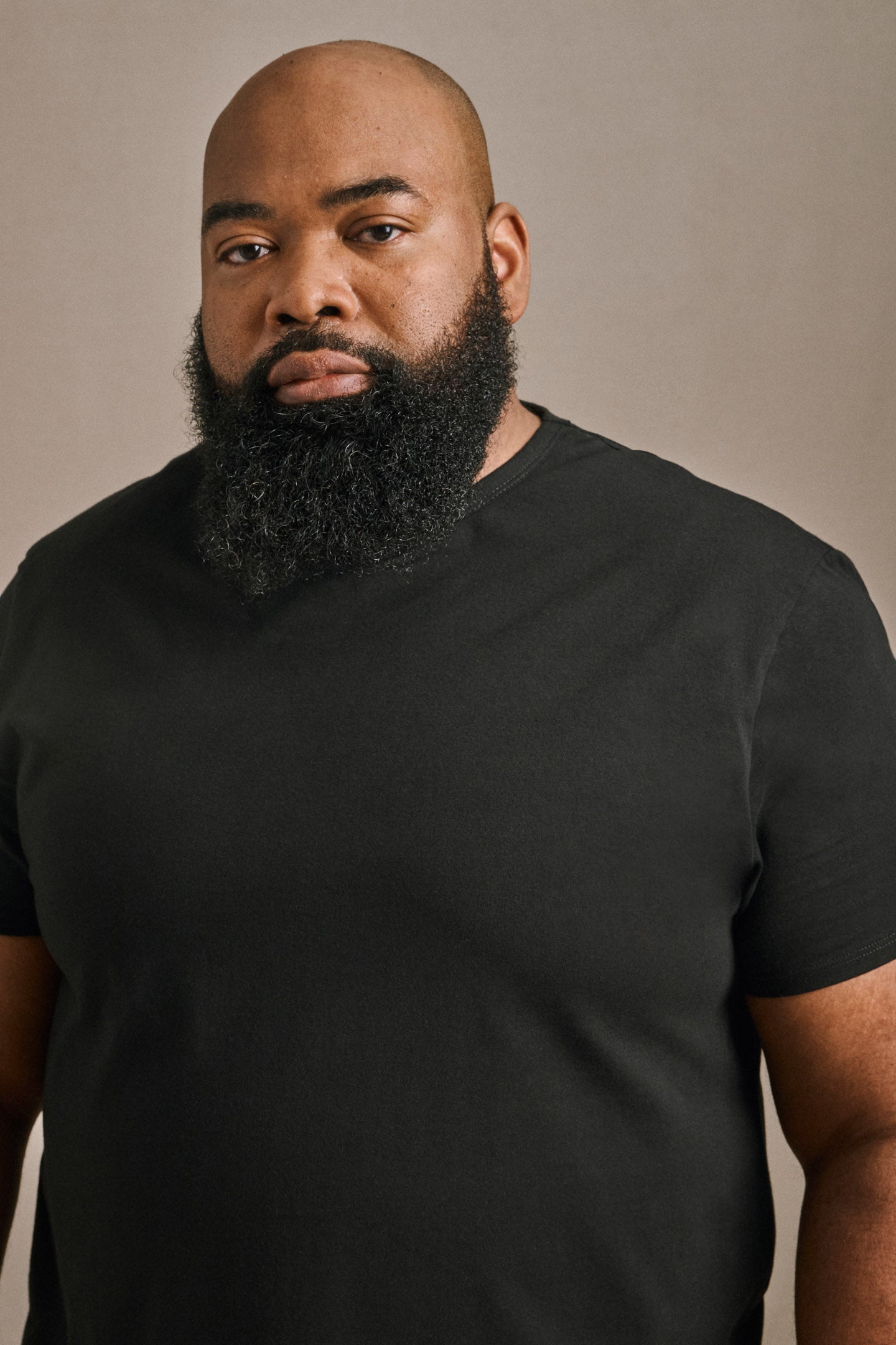 Split Hem Cotton 95/5 - Black