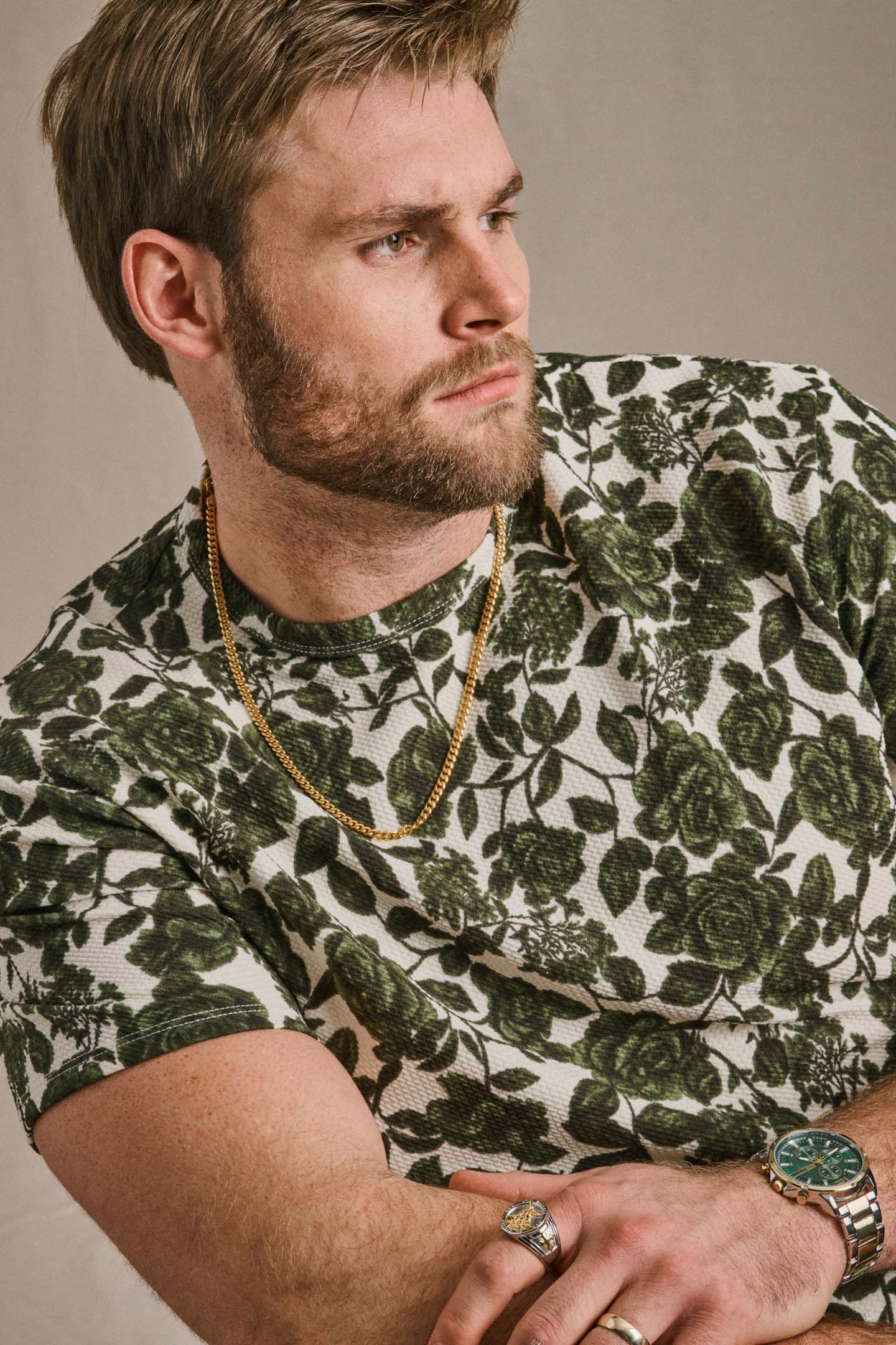 Bullet Tee - Green Floral