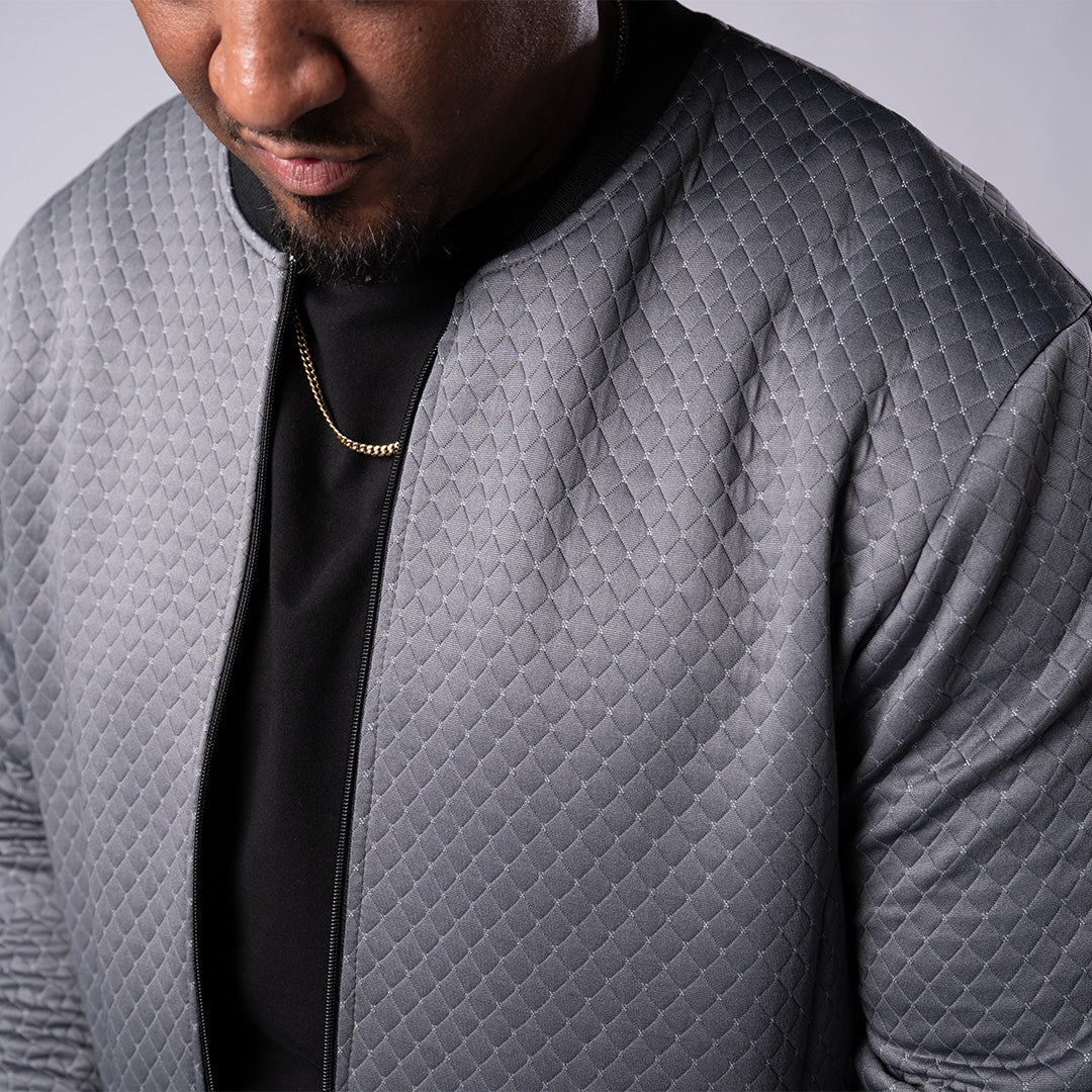 Quilt Bomber - Grey