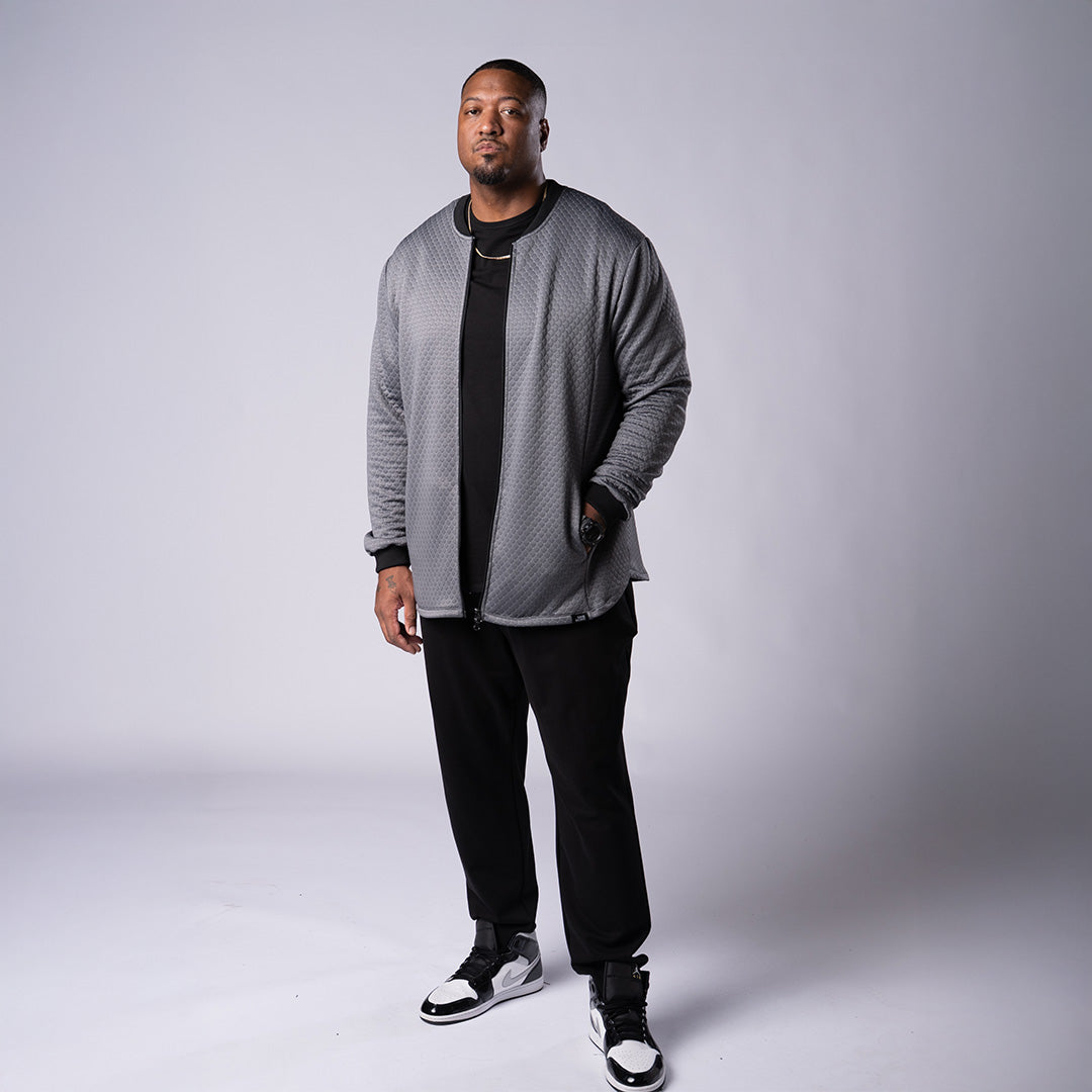 Quilt Bomber - Grey