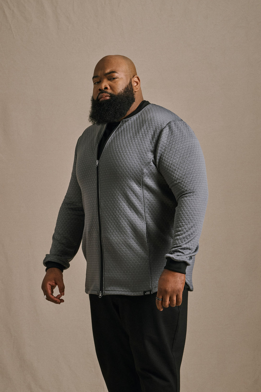 Quilt Bomber - Grey