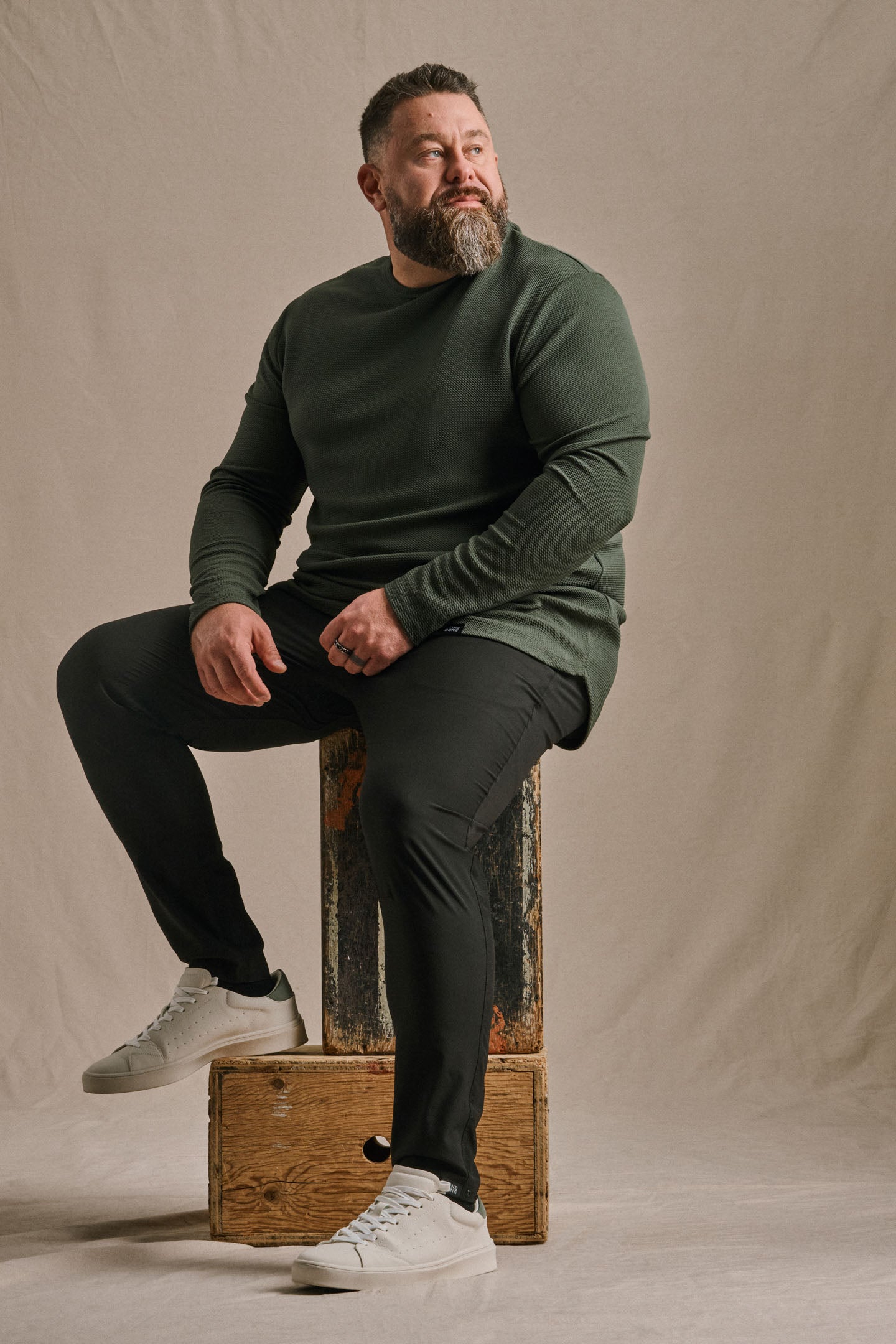 Bullet L/S - Dark Green | Mens Long Sleeve | One Bone Brand – ONE BONE