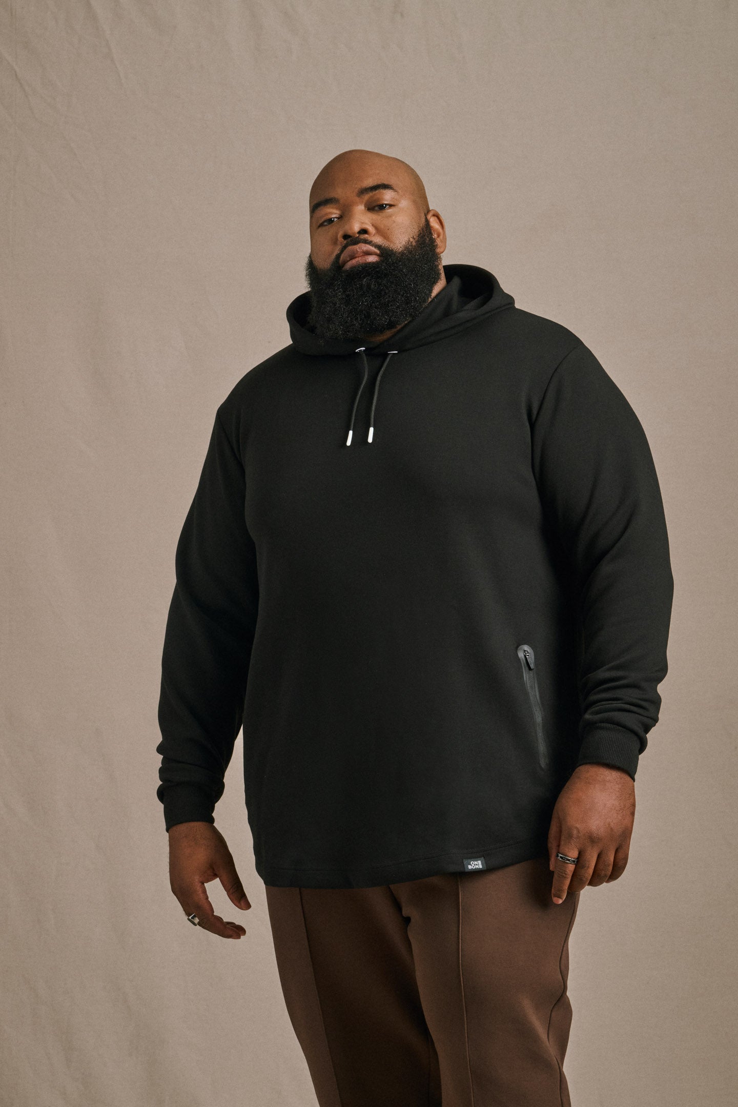 Tech Hoodie - Black | Mens Hoodie | One Bone Brand – ONE BONE