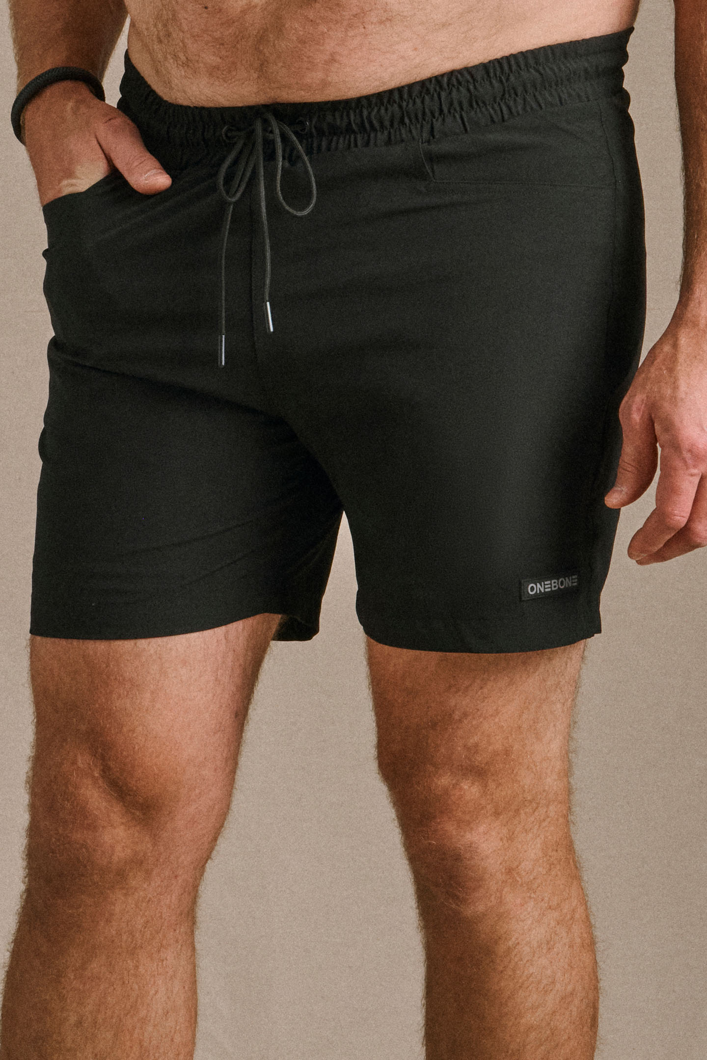 Short de bain hybride - Doublure noir/rose