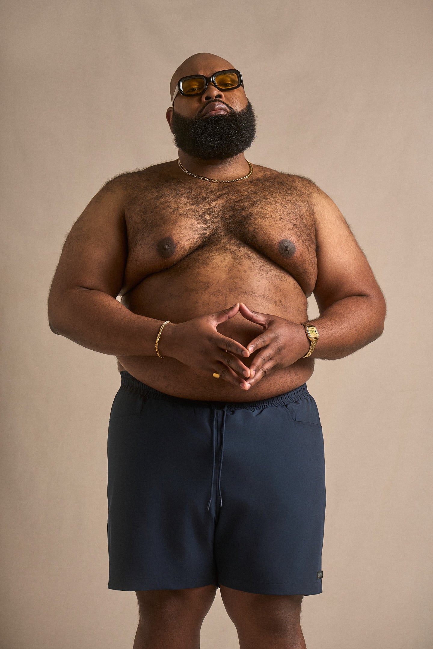 Short de bain hybride - Marine